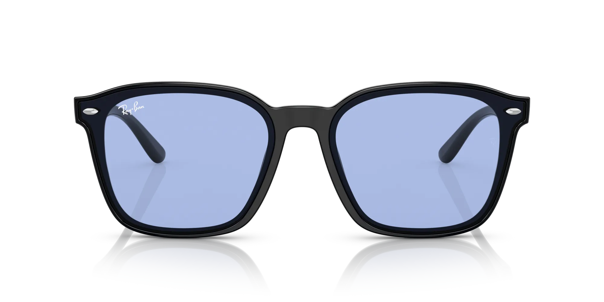 Ray - Ban RB4392D 601/80 Occhiali da sole Iniettato Nero Blu Squadrata Normale - immagine 3