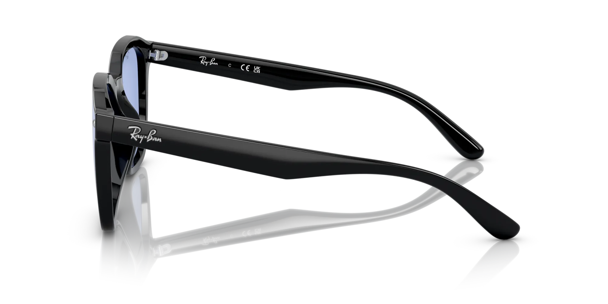 Ray - Ban RB4392D 601/80 Occhiali da sole Iniettato Nero Blu Squadrata Normale - immagine 4