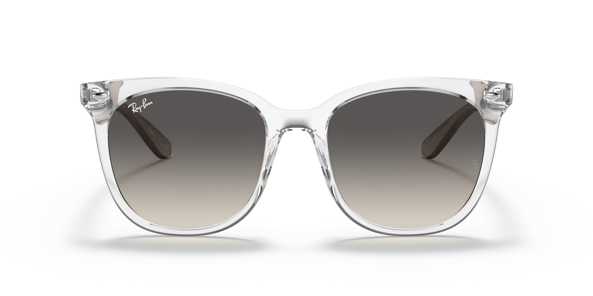 Ray - Ban RB4379D 659811 Occhiali da sole Iniettato Trasparente Grigio Squadrata Normale Sfumato - immagine 3