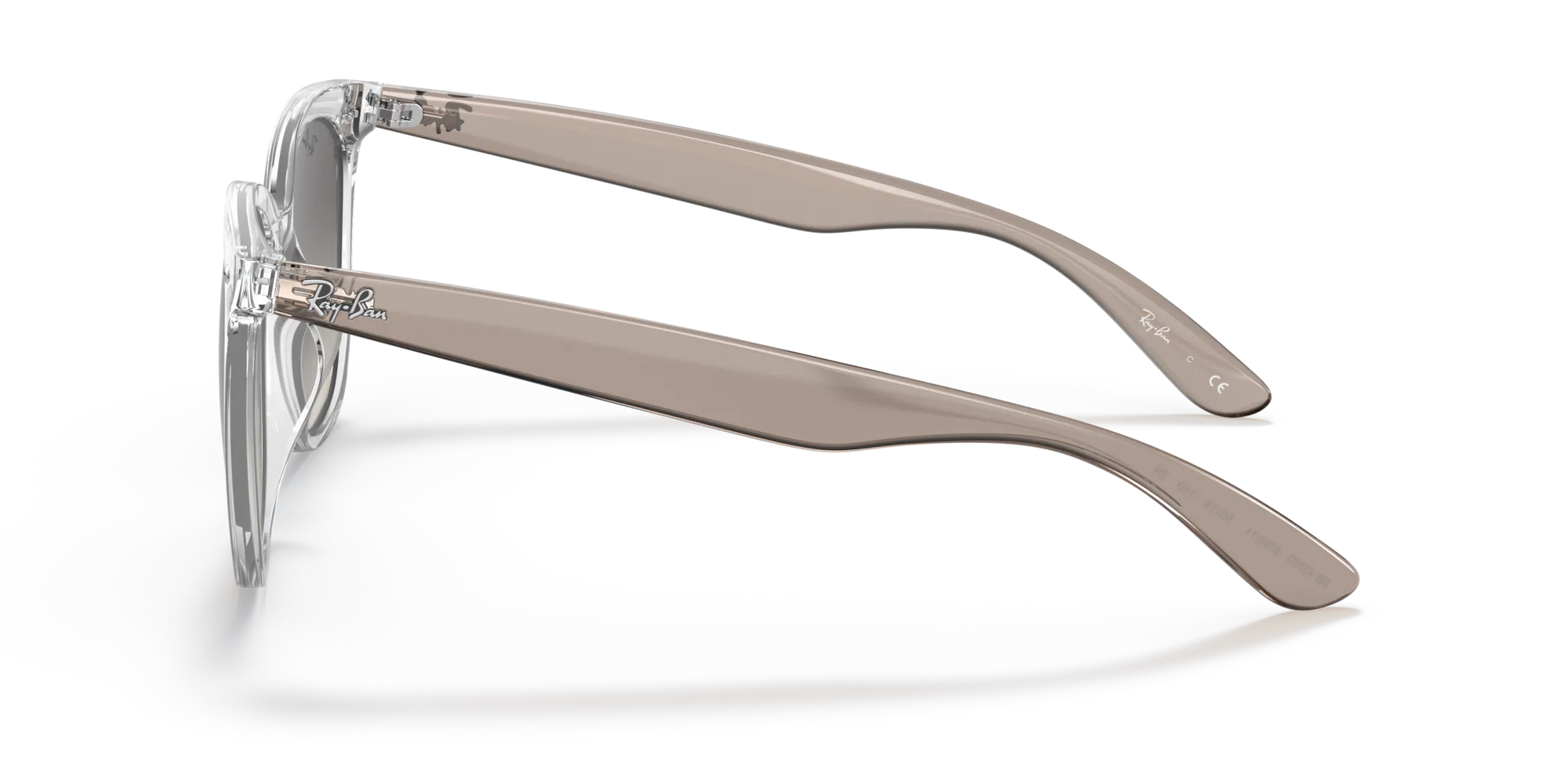 Ray - Ban RB4379D 659811 Occhiali da sole Iniettato Trasparente Grigio Squadrata Normale Sfumato - immagine 4