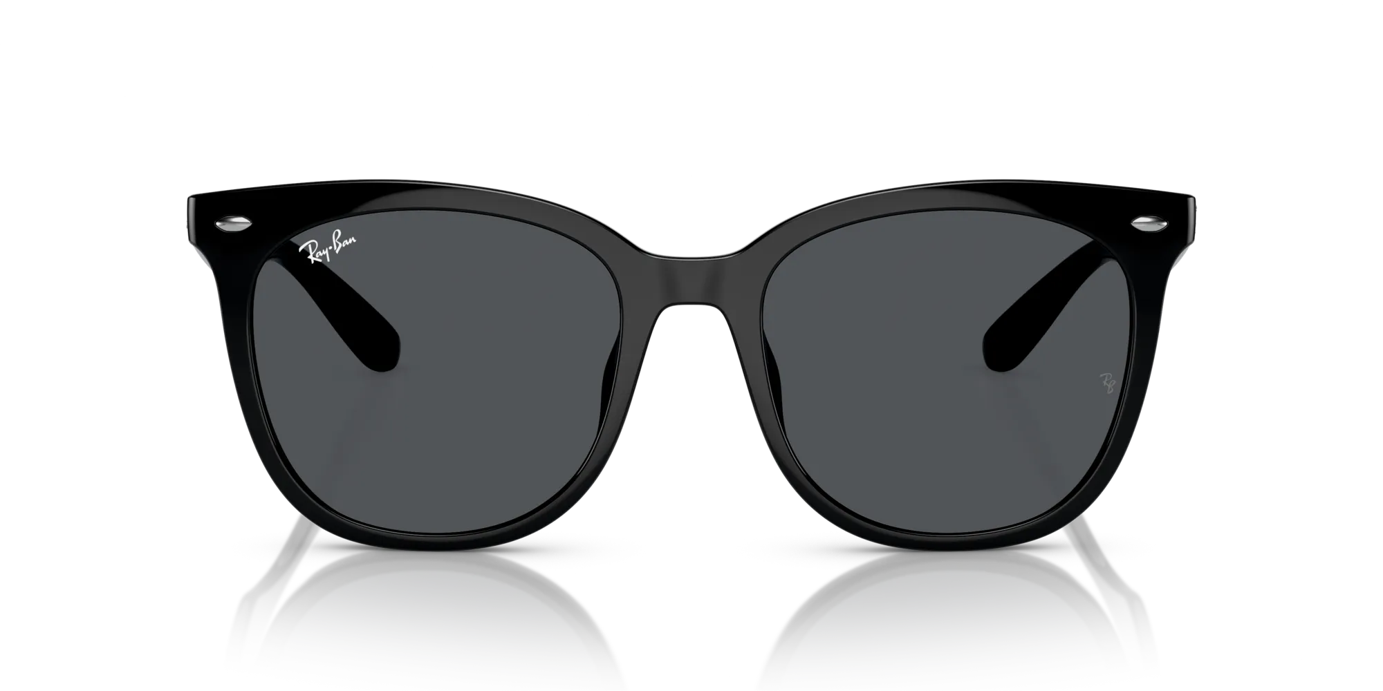 Ray - Ban RB4379D 601/87 Occhiali da sole Iniettato Nero Grigio Squadrata Normale - immagine 3