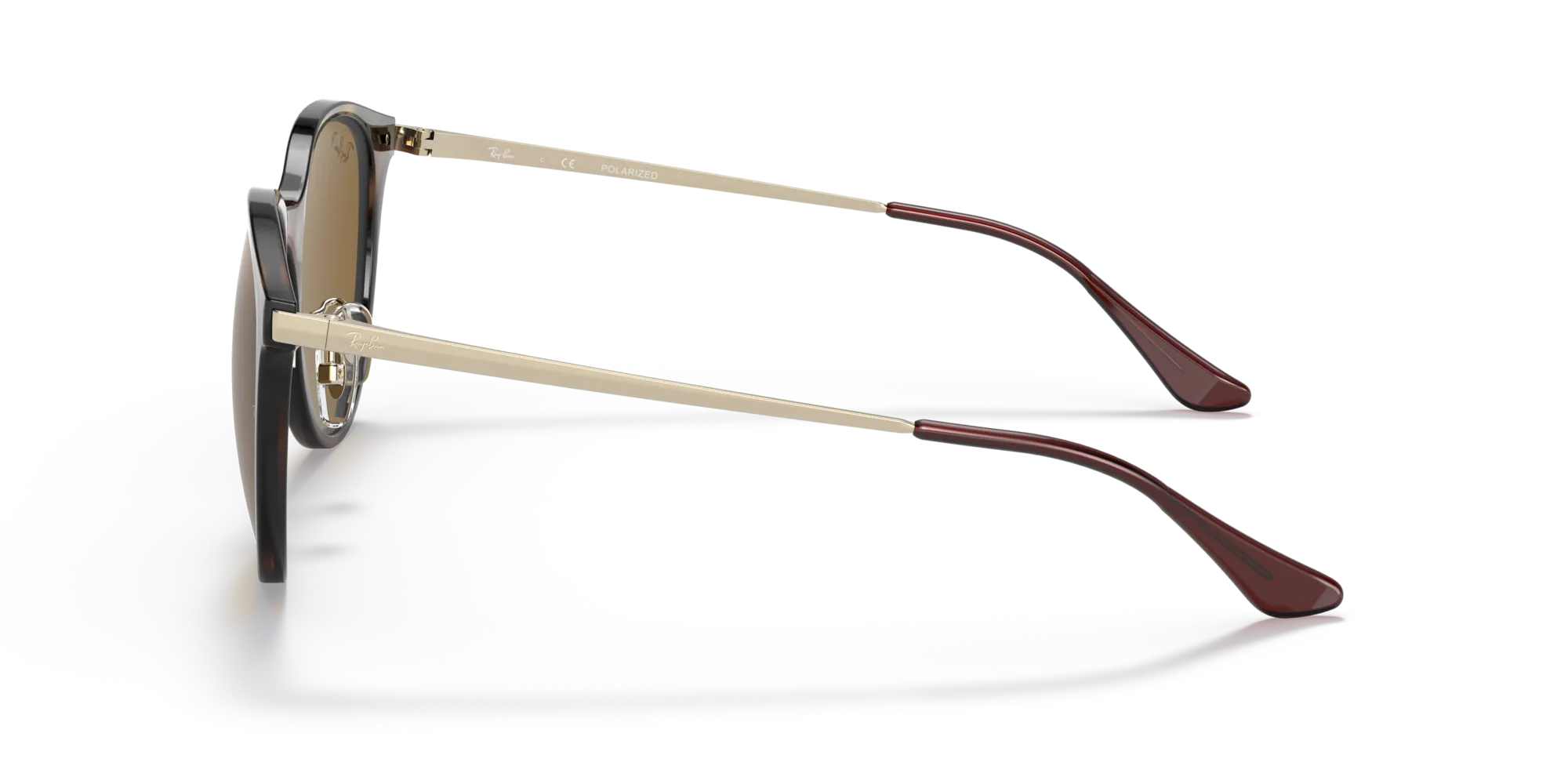 Ray - Ban RB4334D 710/83 Occhiali da sole Iniettato Tartaruga Marrone Squadrata Polarizzata - immagine 4