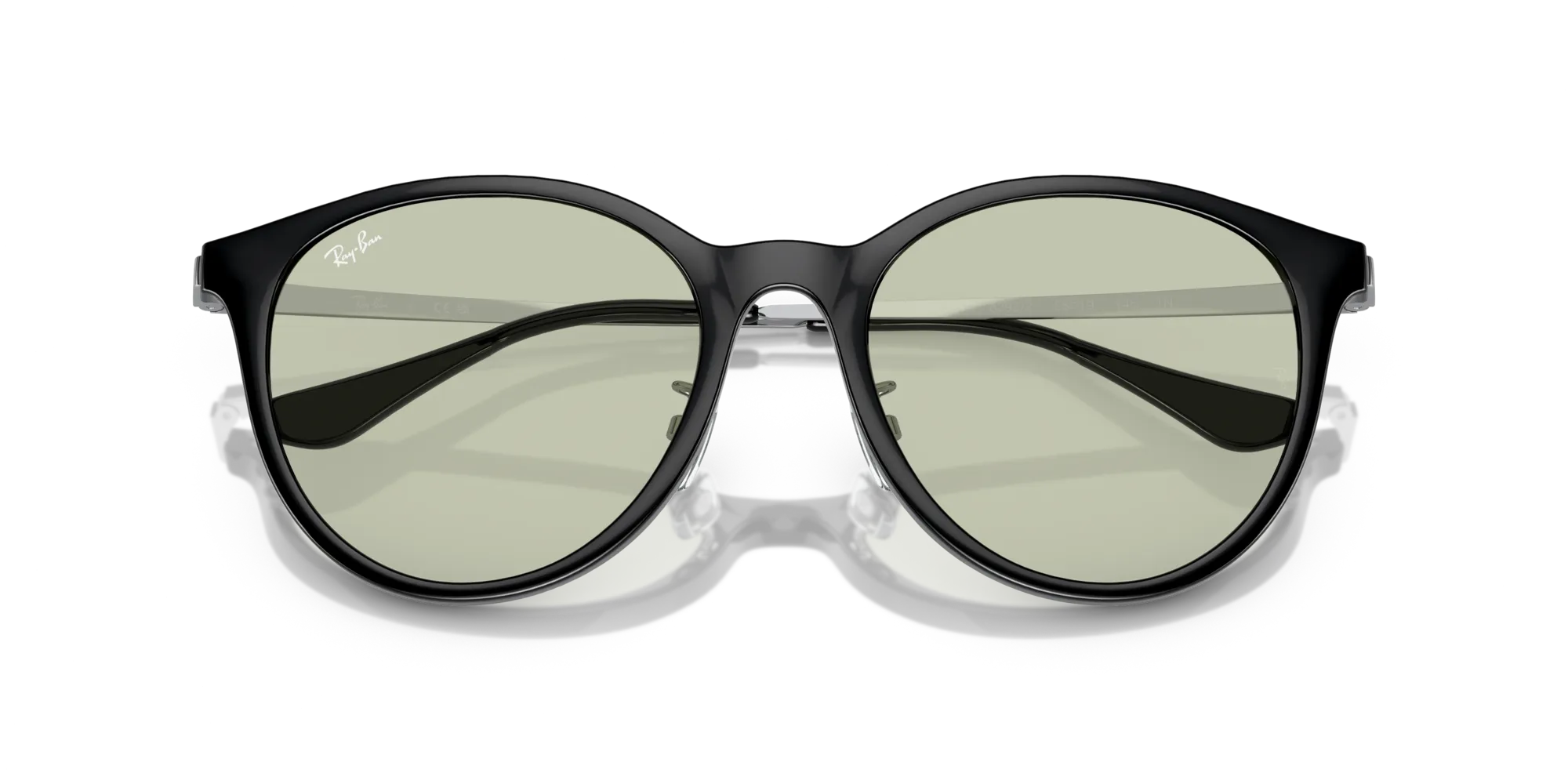 Ray - Ban RB4334D 6292/2 Occhiali da sole Iniettato Nero Verde Squadrata Normale - immagine 2