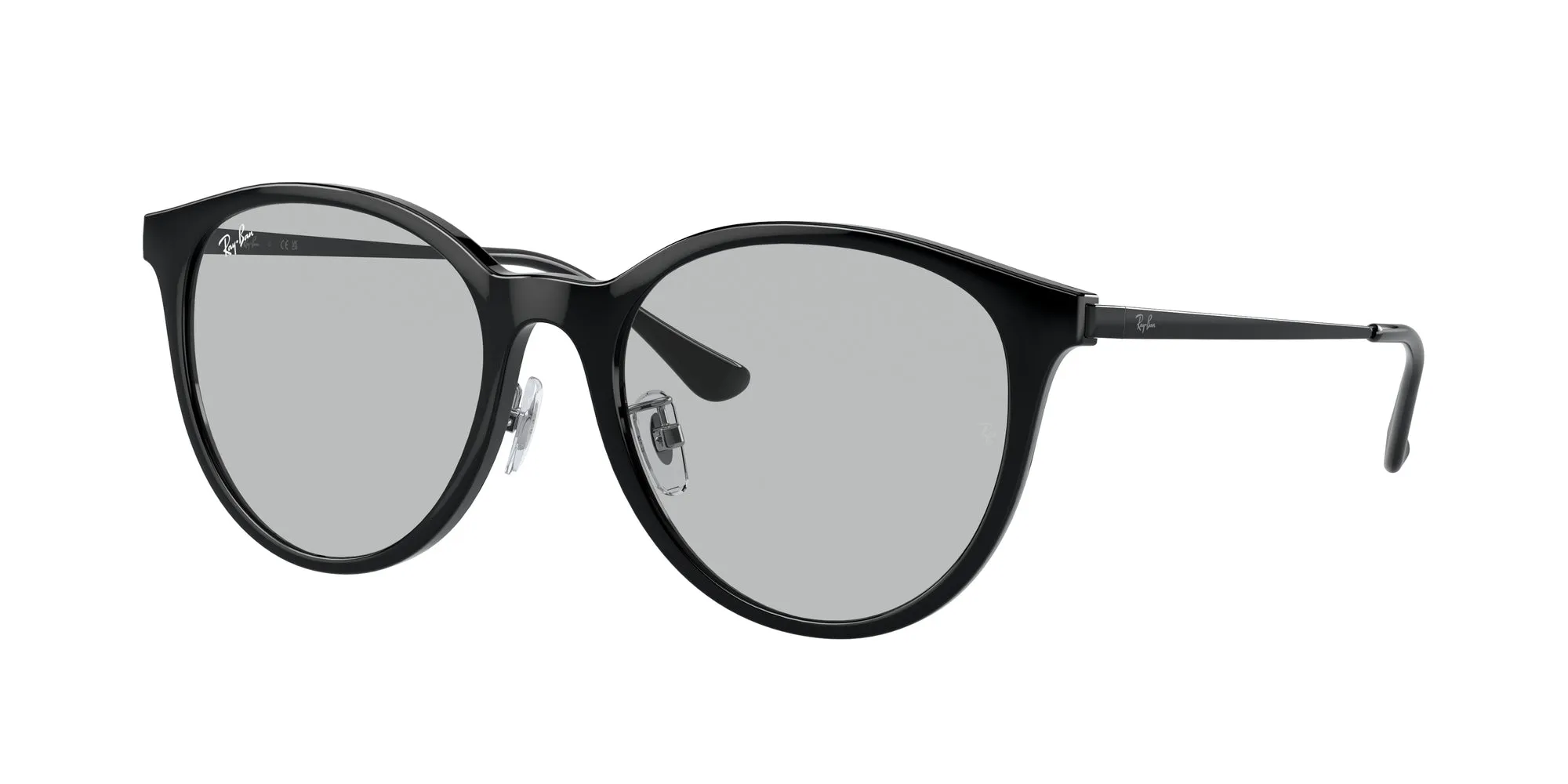 Ray - Ban RB4334D 601/87 Occhiali da sole Iniettato Nero Grigio Squadrata Normale - immagine 1