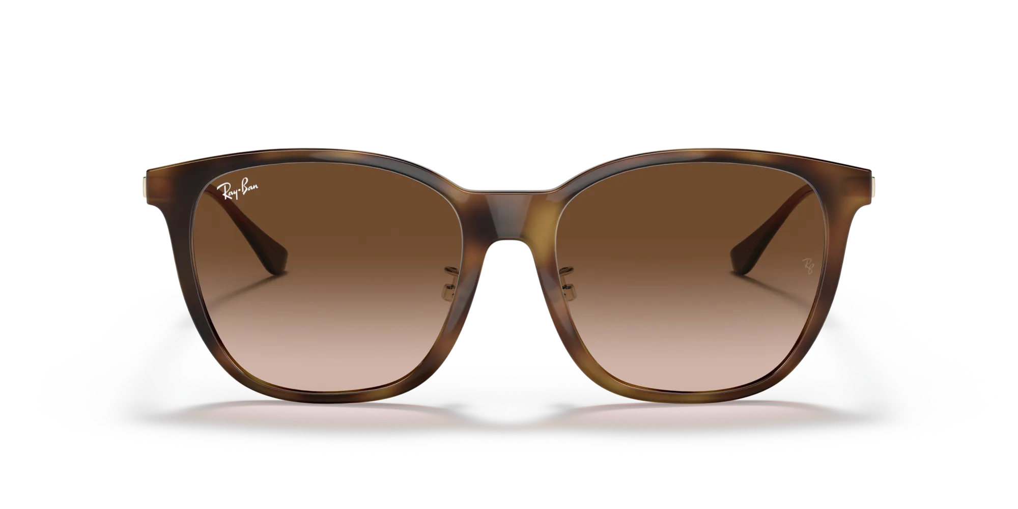 Ray - Ban RB4333D 710/13 Occhiali da sole Iniettato Tartaruga Marrone Squadrata Normale Sfumato - immagine 3