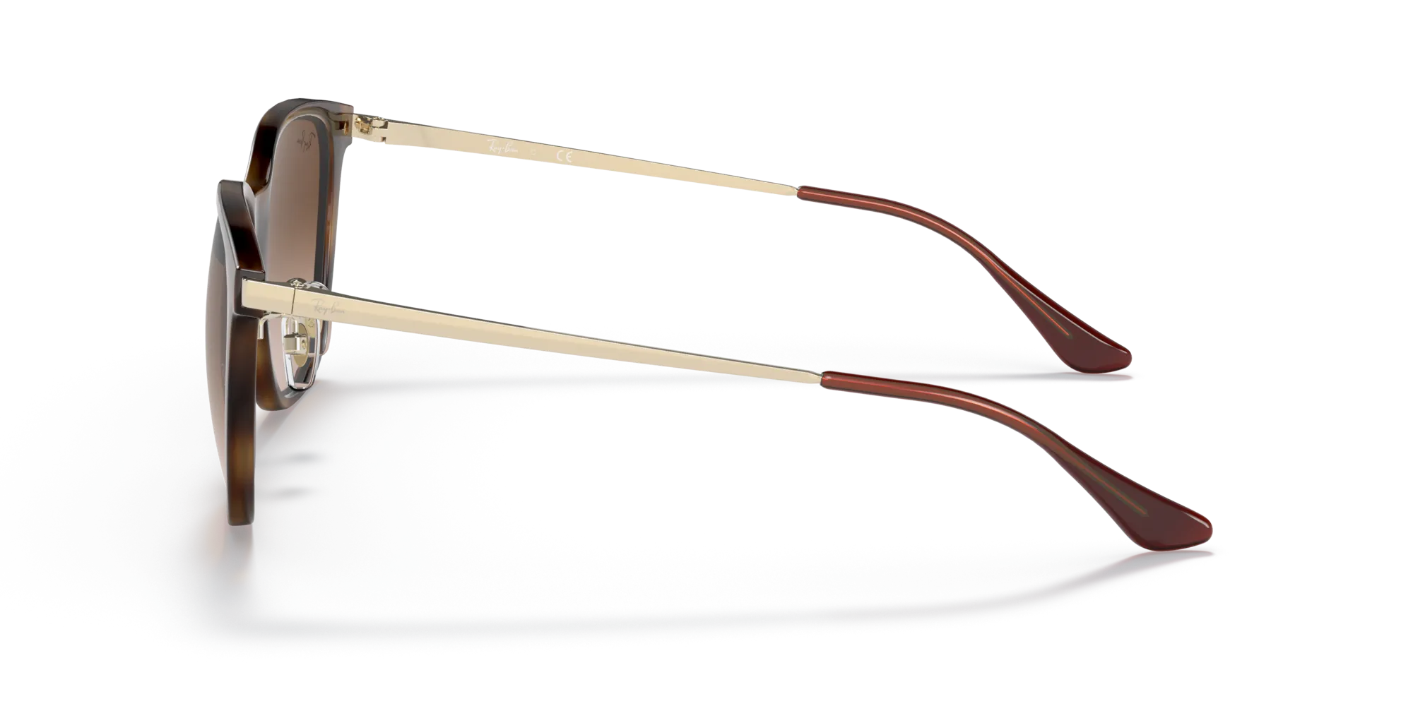 Ray - Ban RB4333D 710/13 Occhiali da sole Iniettato Tartaruga Marrone Squadrata Normale Sfumato - immagine 4