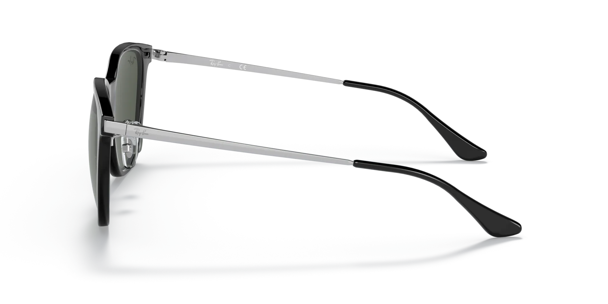 Ray - Ban RB4333D 629271 Occhiali da sole Iniettato Nero G15 Squadrata Normale - immagine 4