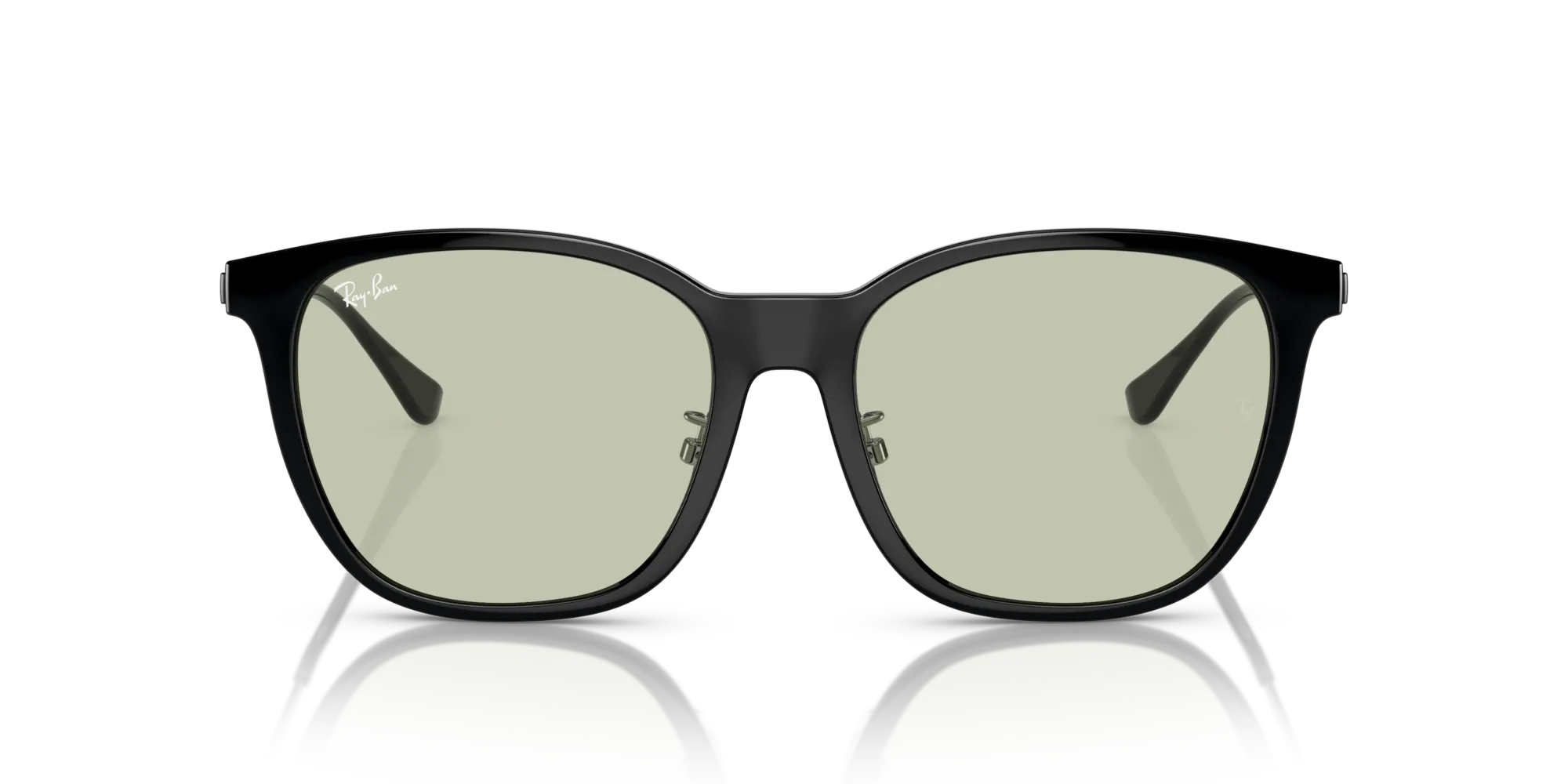 Ray - Ban RB4333D 601/2 Occhiali da sole Iniettato Nero Verde Squadrata Normale - immagine 3