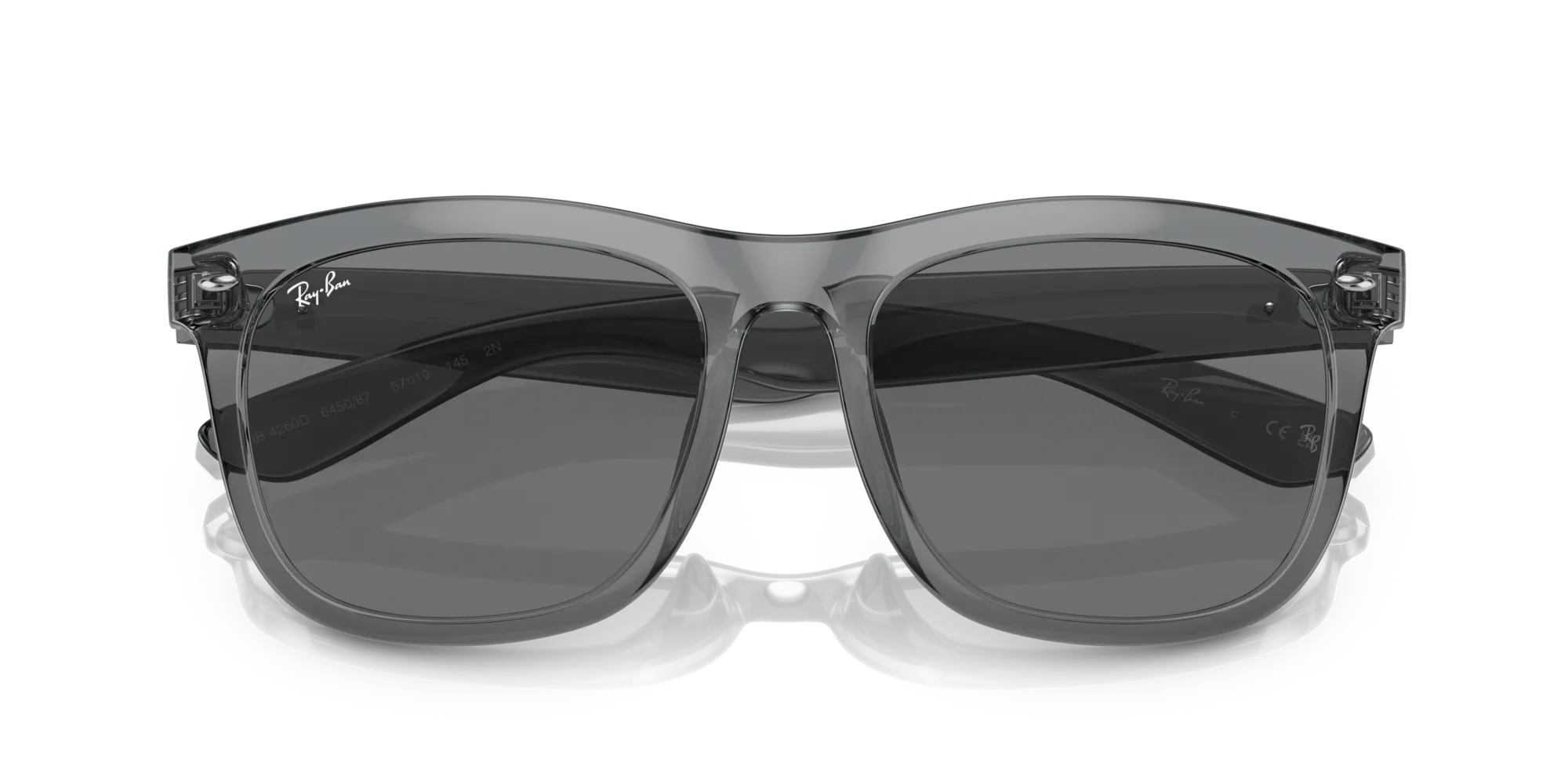 Ray - Ban RB4260D 645087 Occhiali da sole Iniettato Grigio Grigio Squadrata Normale - immagine 2
