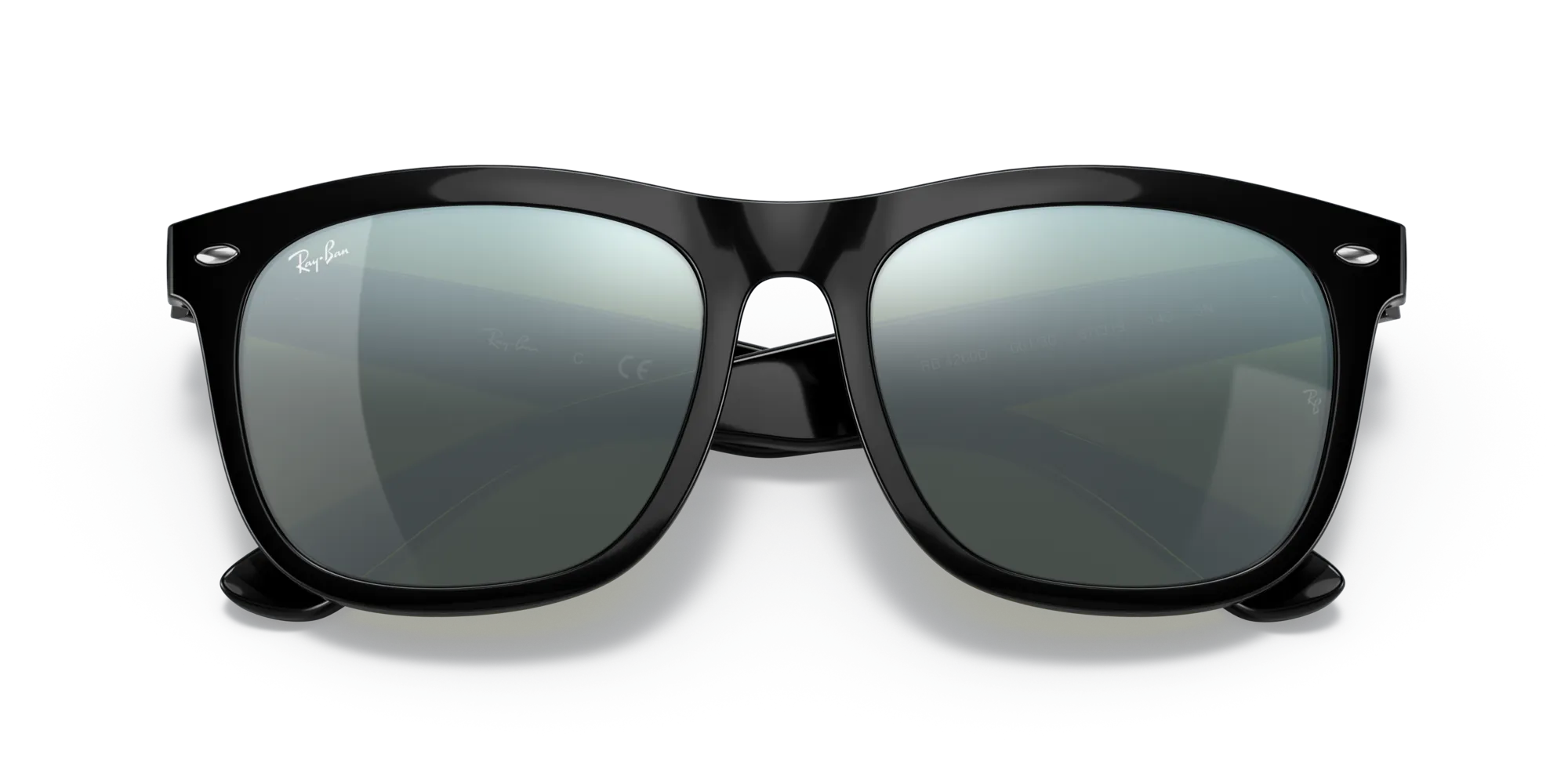 Ray - Ban RB4260D 601/30 Occhiali da sole Iniettato Nero Argento Squadrata Specchiate Specchiato - immagine 2