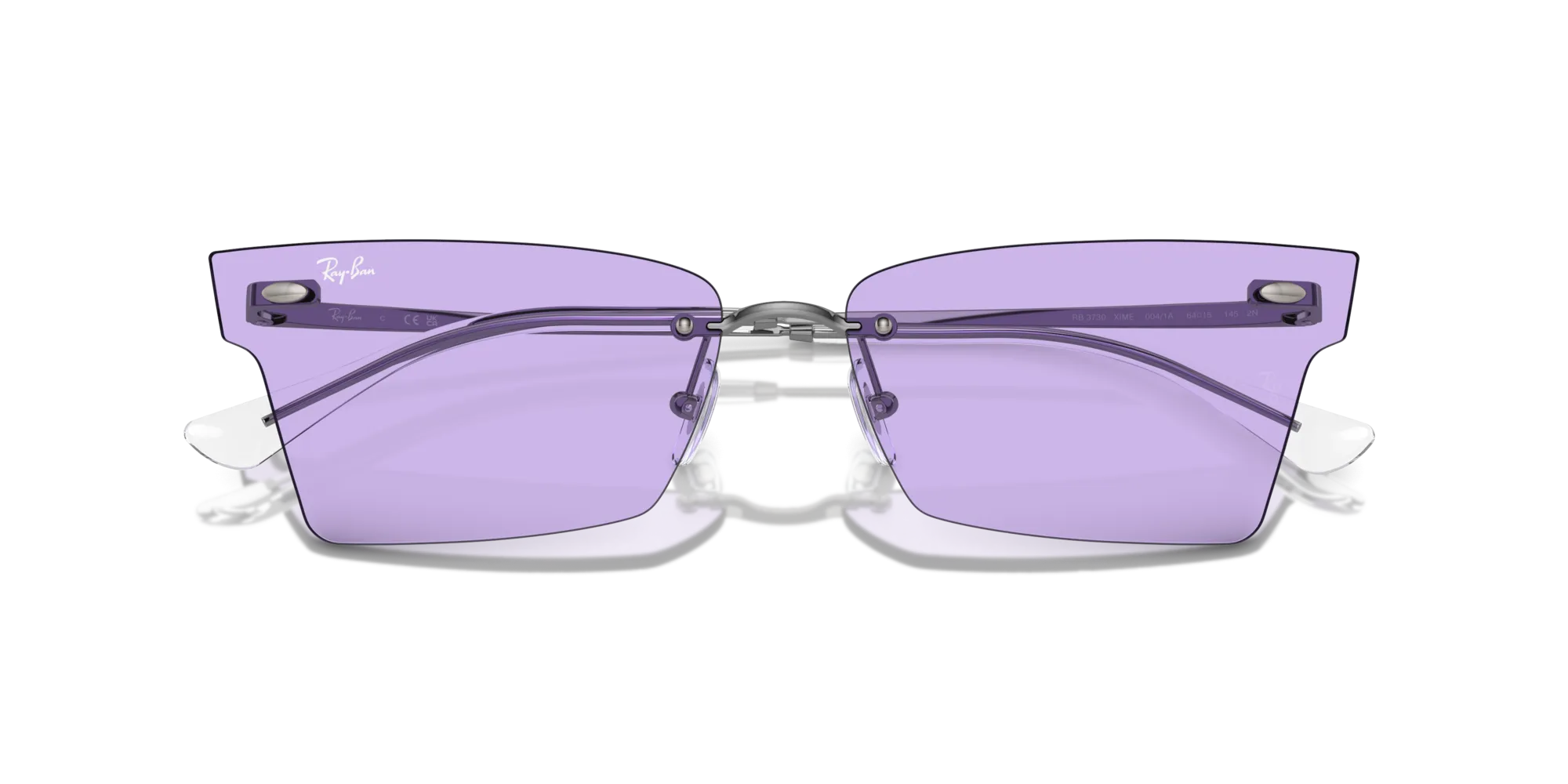 Ray - Ban RB3730 XIME 004/1A Occhiali da sole Metallo Grigio Viola Geometrica Normale - immagine 2