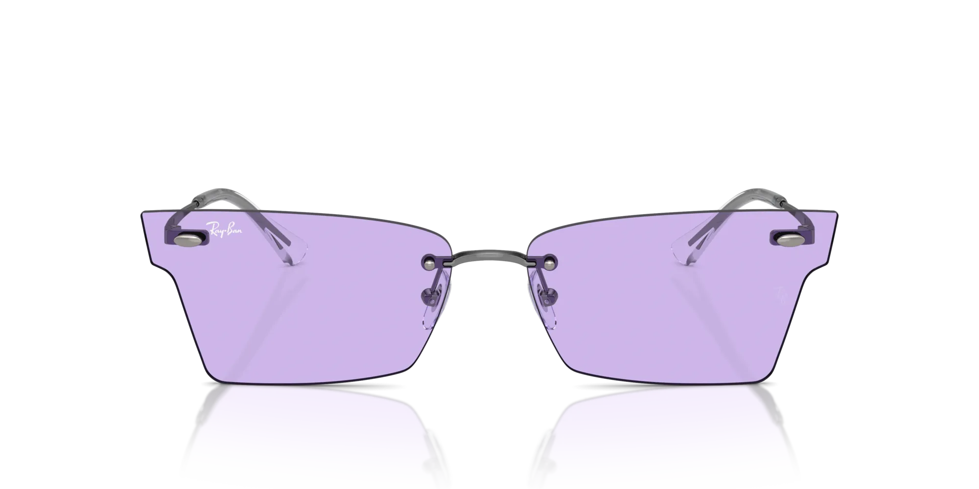 Ray - Ban RB3730 XIME 004/1A Occhiali da sole Metallo Grigio Viola Geometrica Normale - immagine 3
