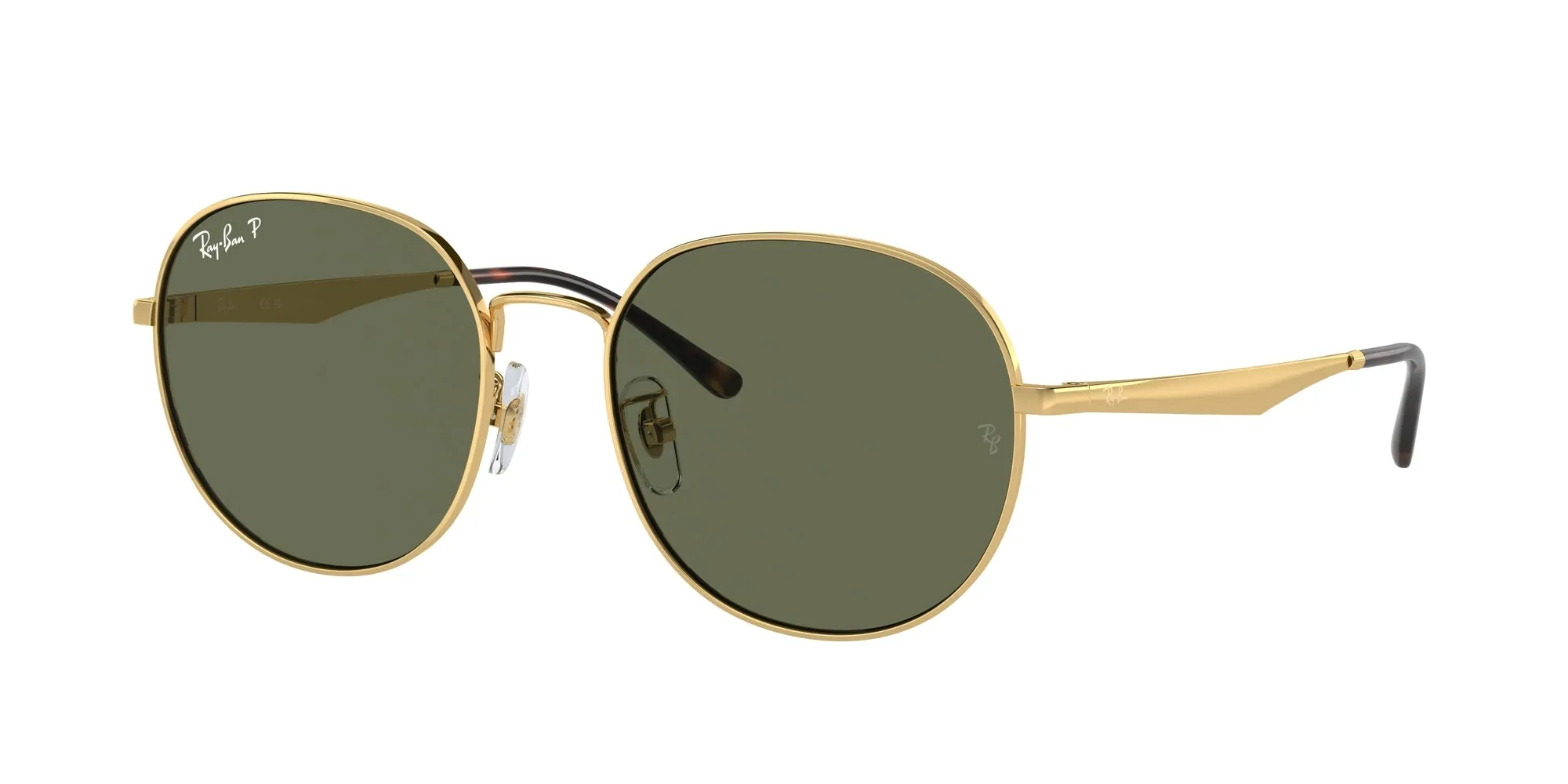 Ray - Ban RB3727D 001/9A Occhiali da sole Metallo Oro Verde Pantos Polarizzata Antiriflesso - immagine 1