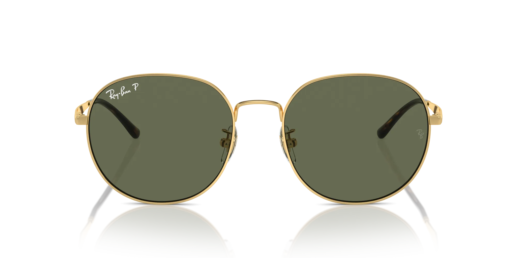 Ray - Ban RB3727D 001/9A Occhiali da sole Metallo Oro Verde Pantos Polarizzata Antiriflesso - immagine 3