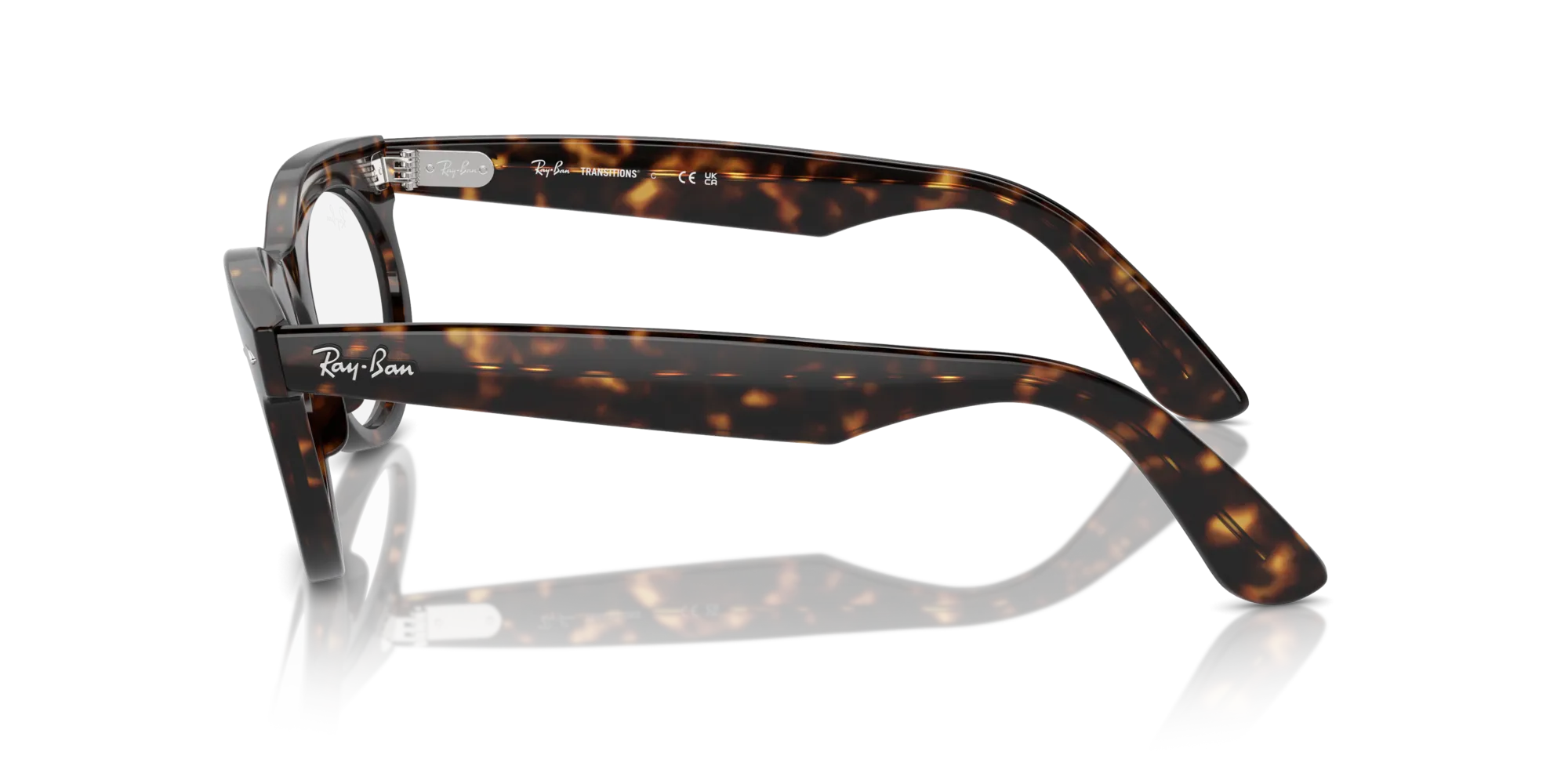 Ray - Ban RB2242 WAYFARER OVAL 902/GI Occhiali da sole Acetato Tartaruga Marrone Rotonda Fotocromatiche Fotocromatico - immagine 4