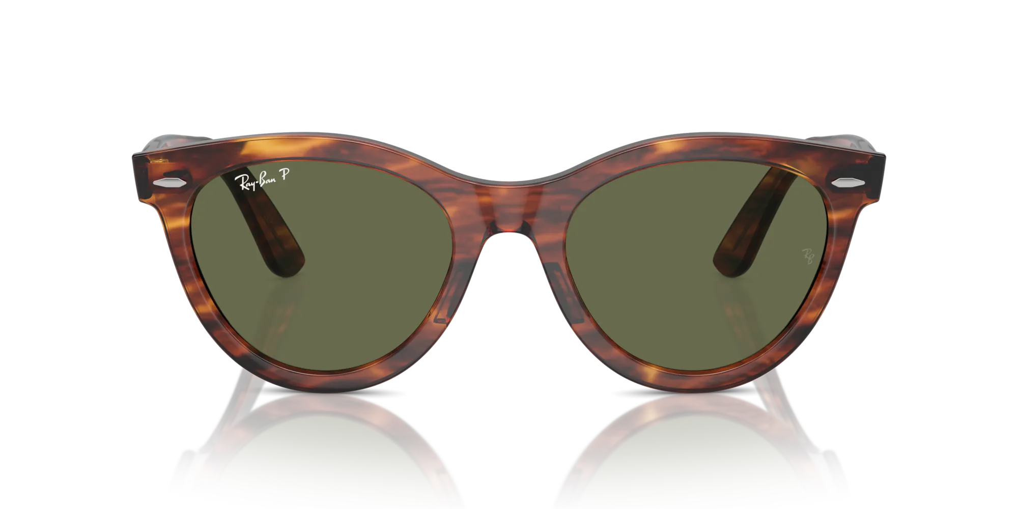 Ray - Ban RB2241 WAYFARER WAY 954/58 Occhiali da sole Acetato Marrone Verde Rotonda Polarizzata Antiriflesso - immagine 3