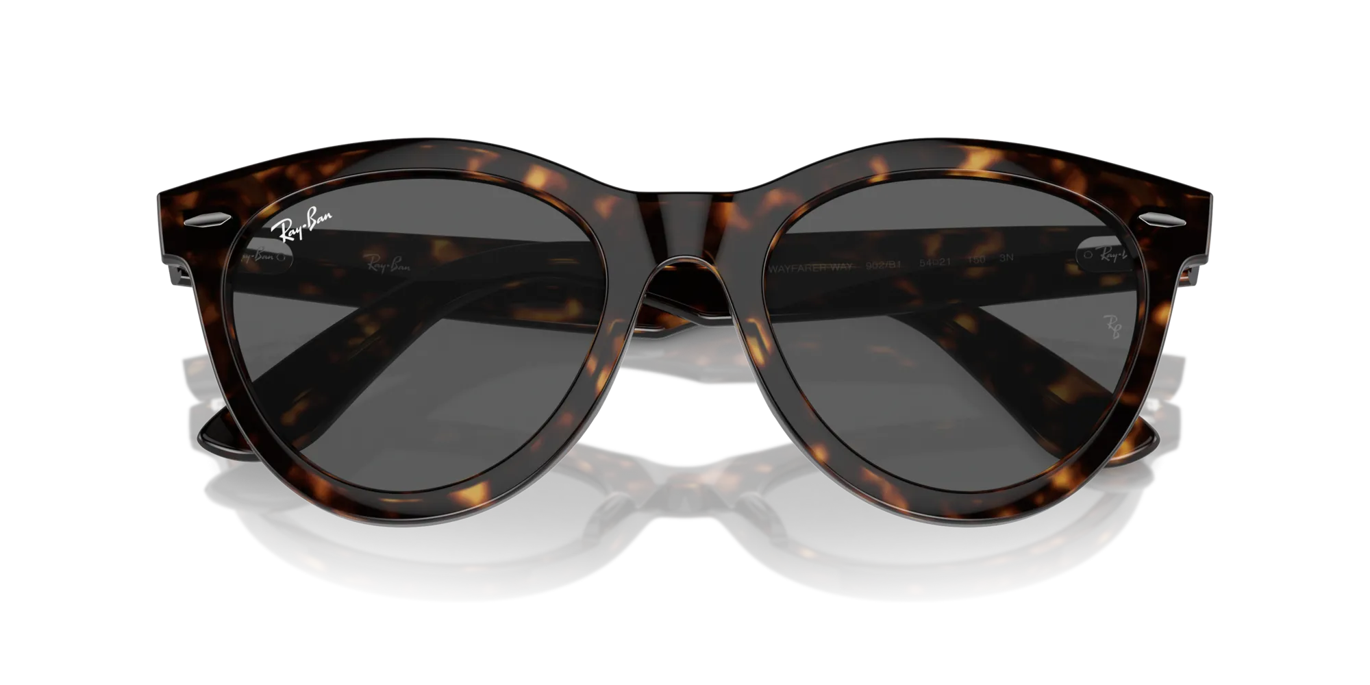 Ray - Ban RB2241 WAYFARER WAY 902/B1 Occhiali da sole Acetato Tartaruga Grigio Rotonda Normale - immagine 2