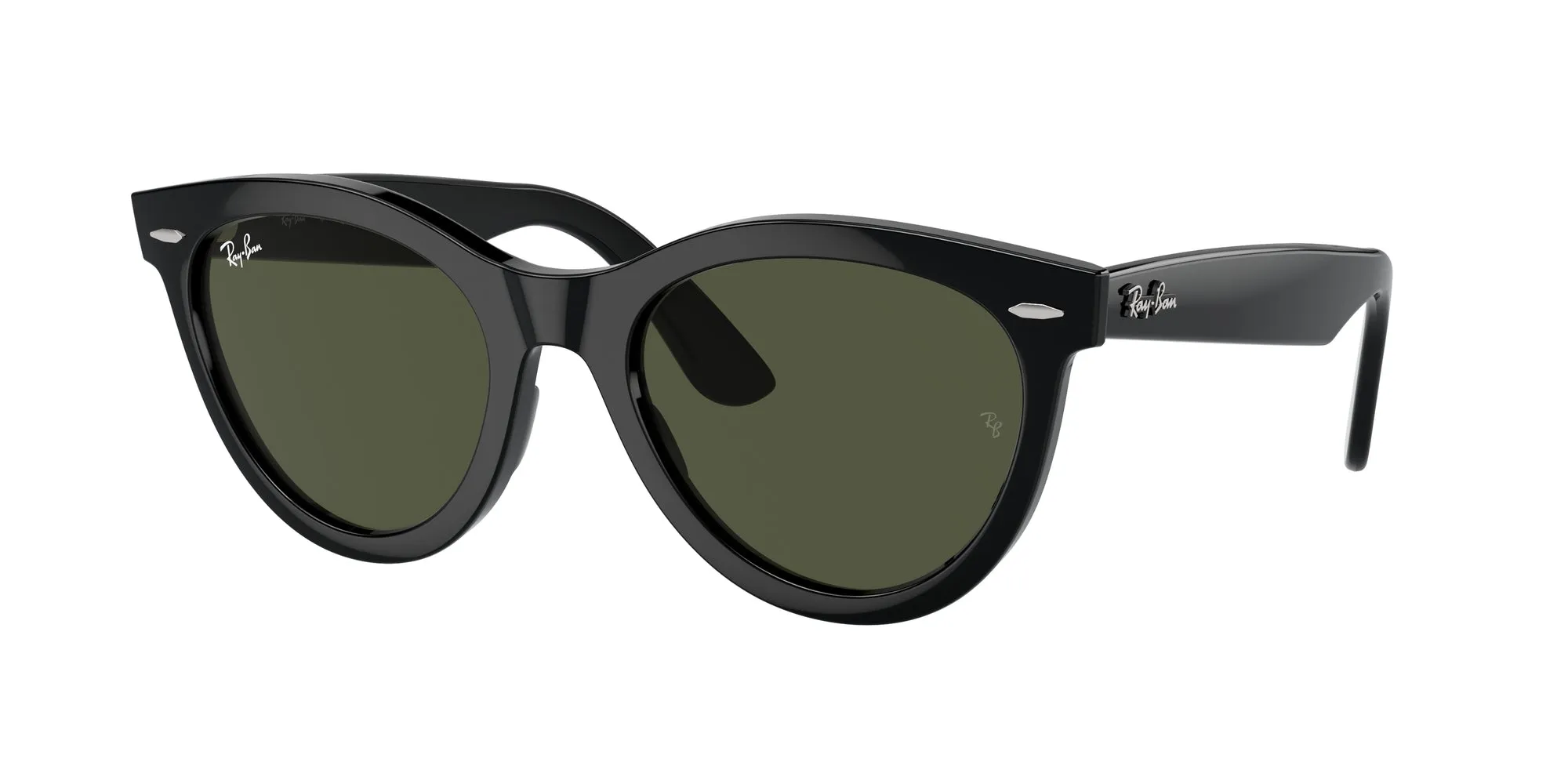 Ray - Ban RB2241 WAYFARER WAY 901/31 Occhiali da sole Acetato Nero Verde Rotonda Normale - immagine 1