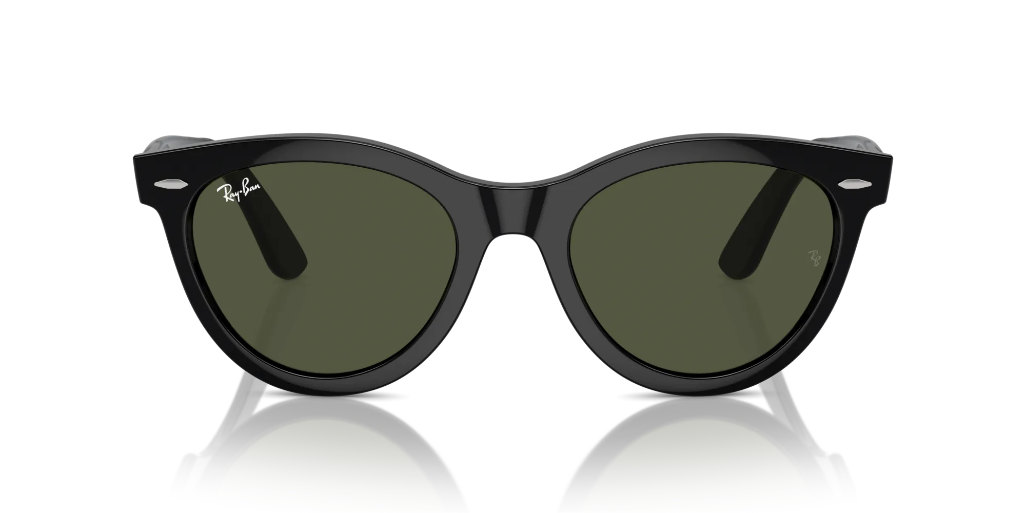 Ray - Ban RB2241 WAYFARER WAY 901/31 Occhiali da sole Acetato Nero Verde Rotonda Normale - immagine 3