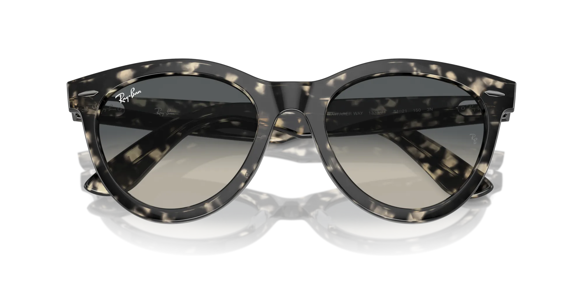 Ray - Ban RB2241 WAYFARER WAY 133371 Occhiali da sole Acetato Tartaruga Grigio Rotonda Normale Sfumato - immagine 2