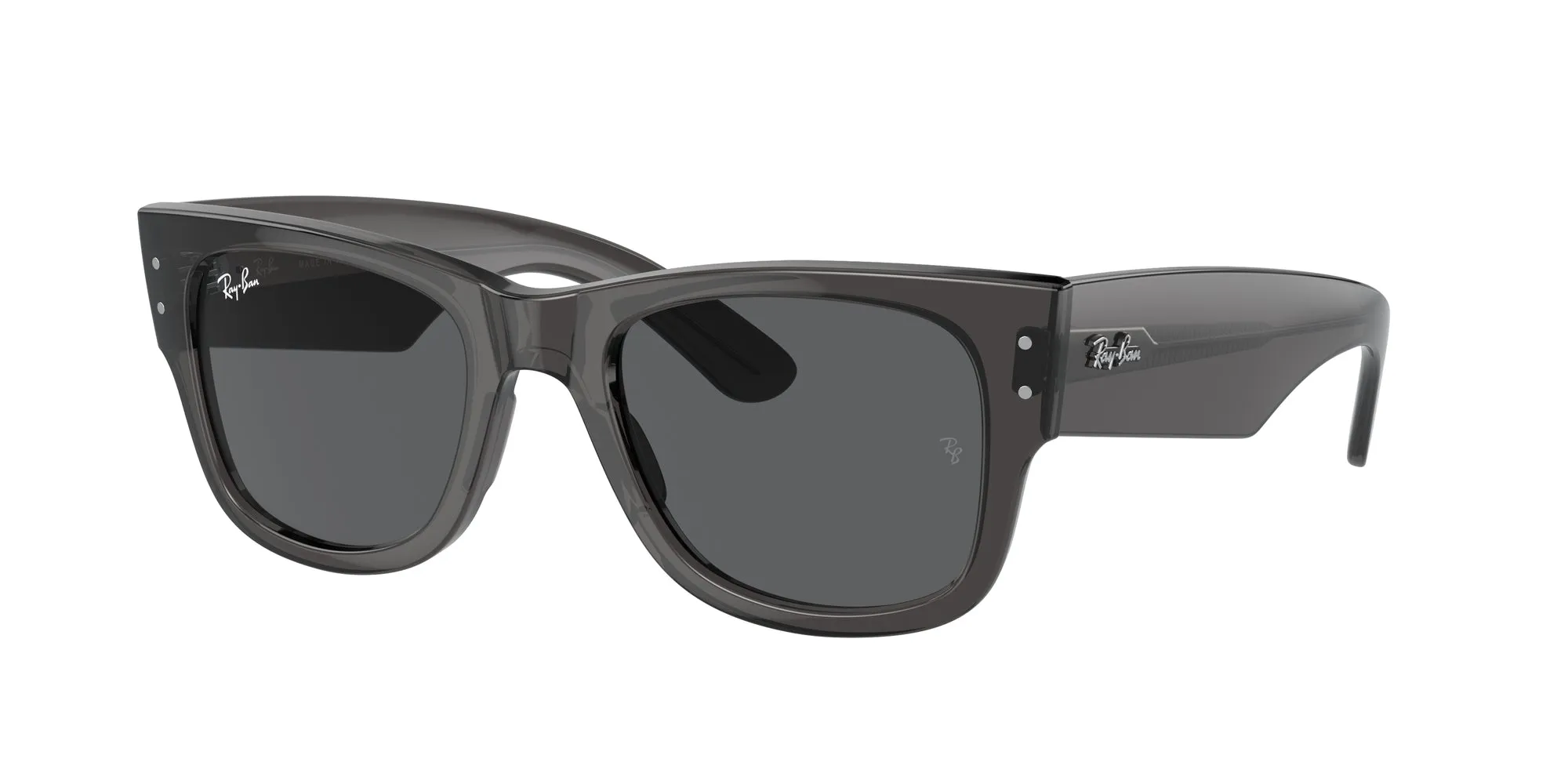 Ray - Ban RB0840S MEGA WAYFARER 1406B1 Occhiali da sole Acetato Nero Grigio Squadrata Normale - immagine 1