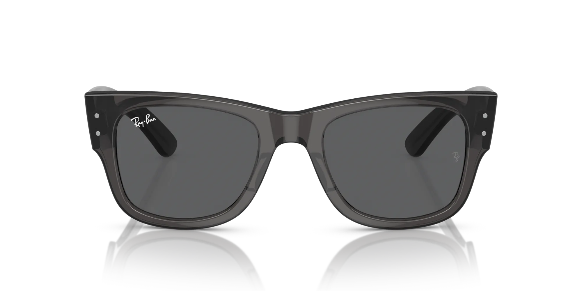 Ray - Ban RB0840S MEGA WAYFARER 1406B1 Occhiali da sole Acetato Nero Grigio Squadrata Normale - immagine 3