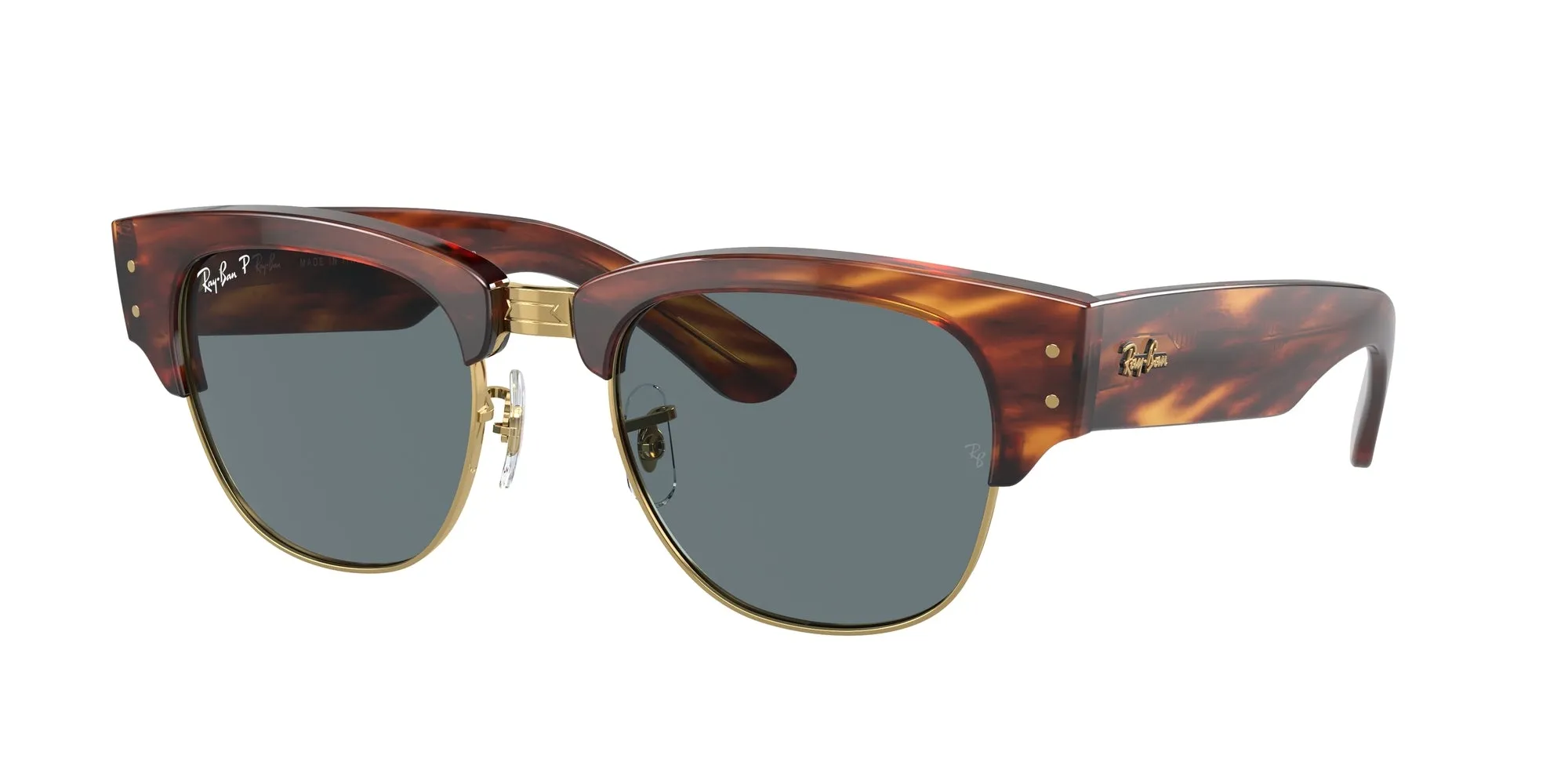 Ray - Ban RB0316S MEGA CLUBMASTER 954/3R Occhiali da sole Acetato Marrone Blu Squadrata Polarizzata - immagine 1