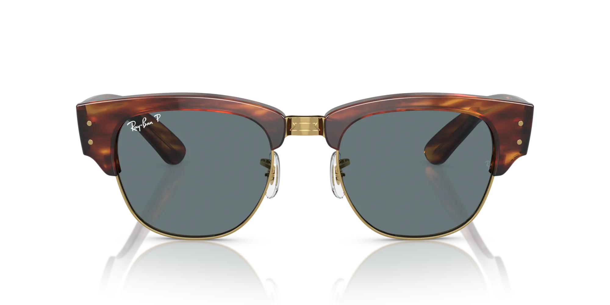 Ray - Ban RB0316S MEGA CLUBMASTER 954/3R Occhiali da sole Acetato Marrone Blu Squadrata Polarizzata - immagine 3