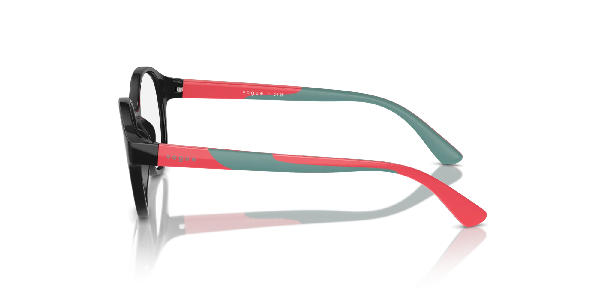 VOGUE EYEWEAR VY2025 W44 Montature da vista bambino Nylon Nero Trasparente Rotonda Normale - immagine 4