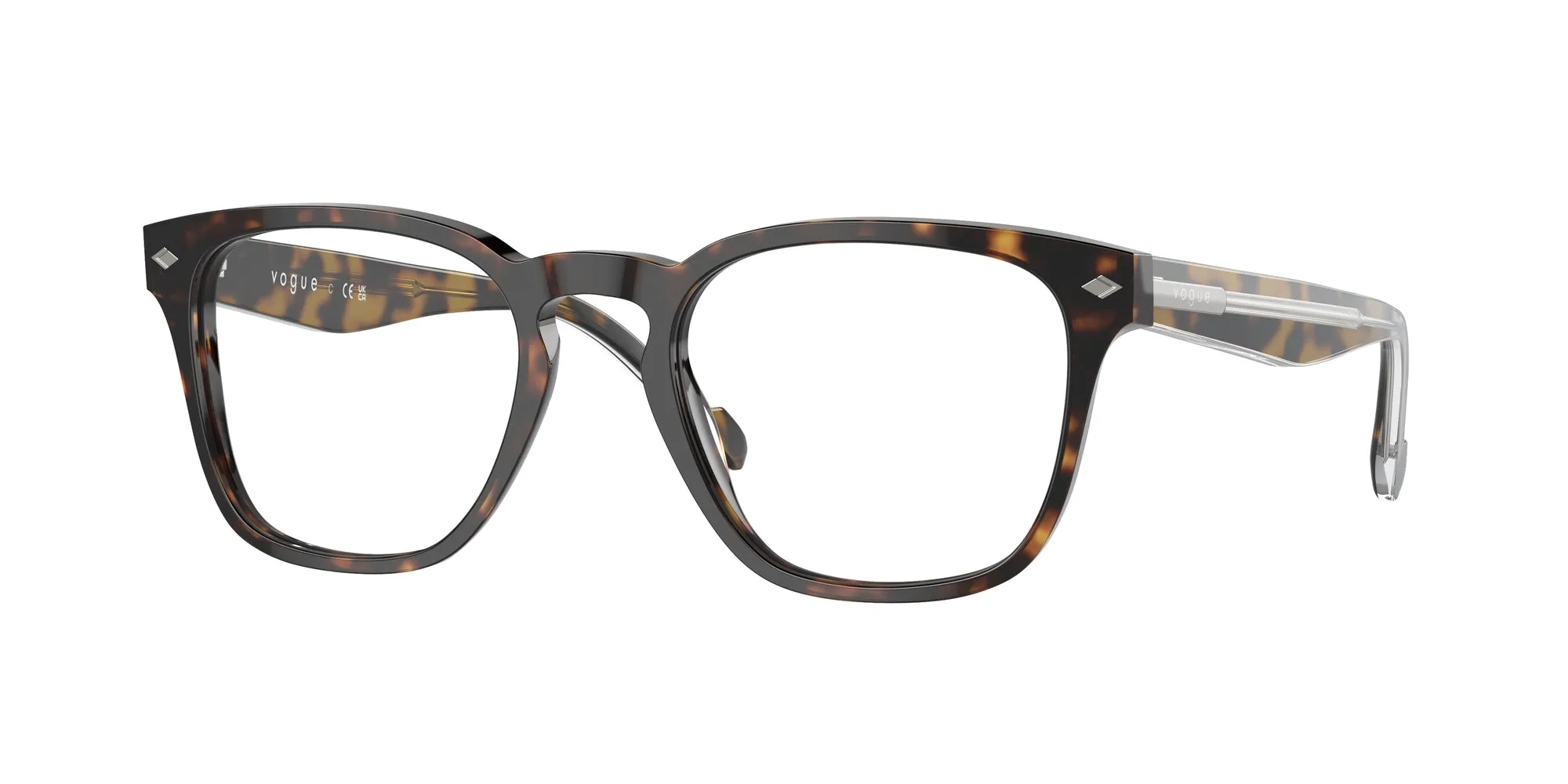 VOGUE EYEWEAR VO5570 W656 Montature da vista Acetato Marrone Trasparente Squadrata Normale - immagine 1
