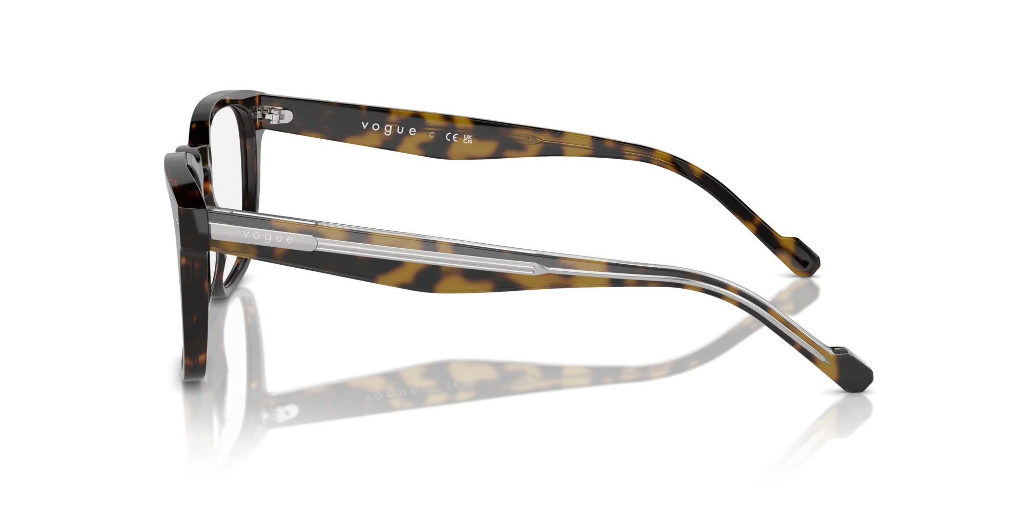 VOGUE EYEWEAR VO5570 W656 Montature da vista Acetato Marrone Trasparente Squadrata Normale - immagine 4
