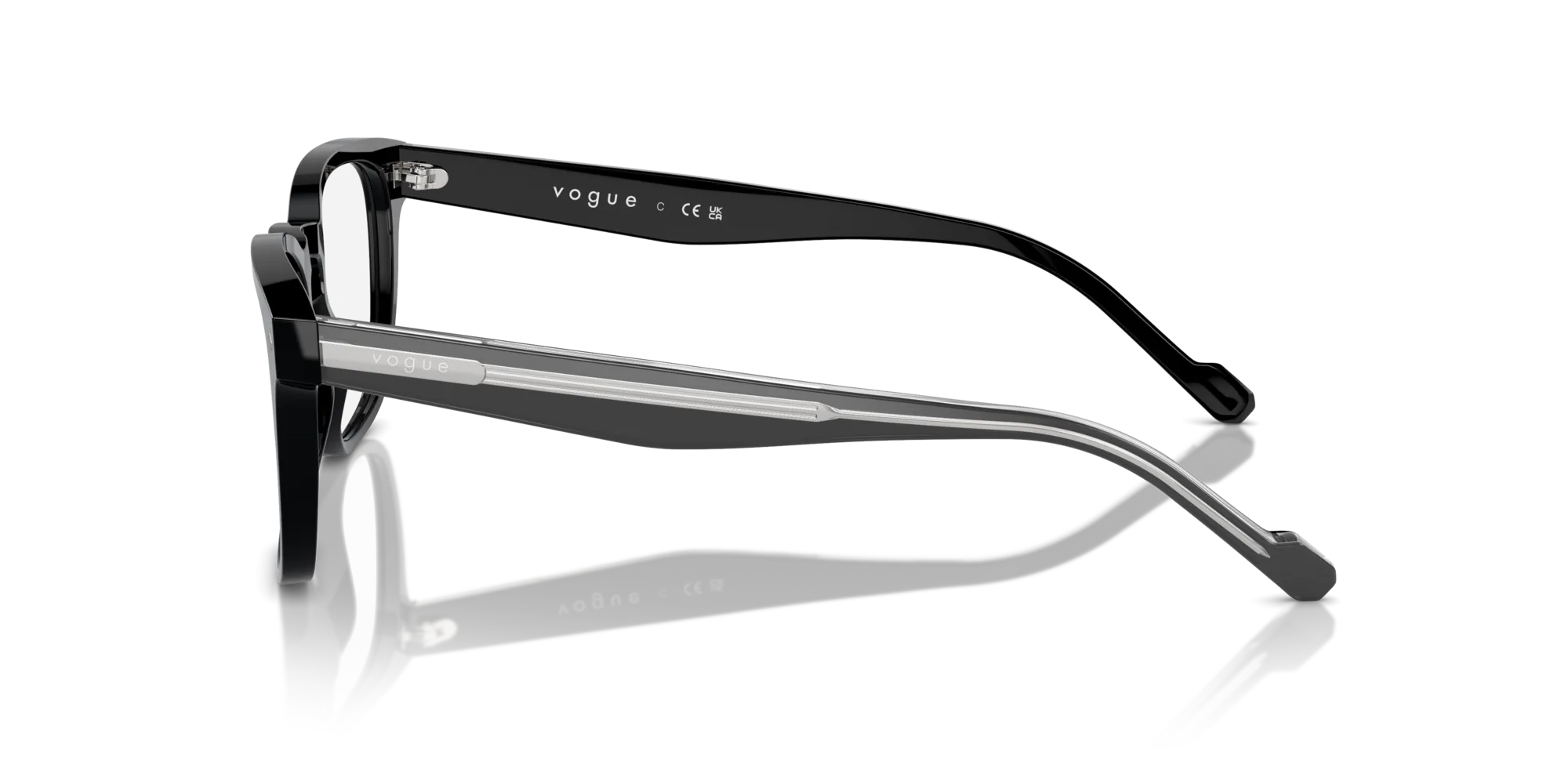 VOGUE EYEWEAR VO5570 W44 Montature da vista Acetato Nero Squadrata Normale - immagine 4