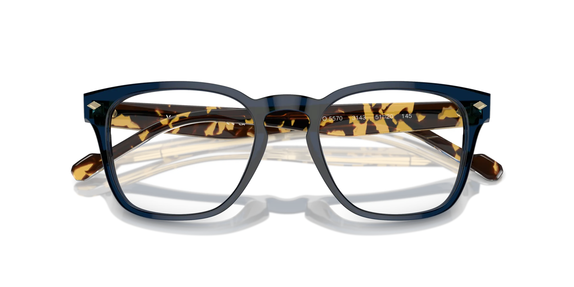 VOGUE EYEWEAR VO5570 3143 Montature da vista Acetato Blu Squadrata Normale - immagine 2