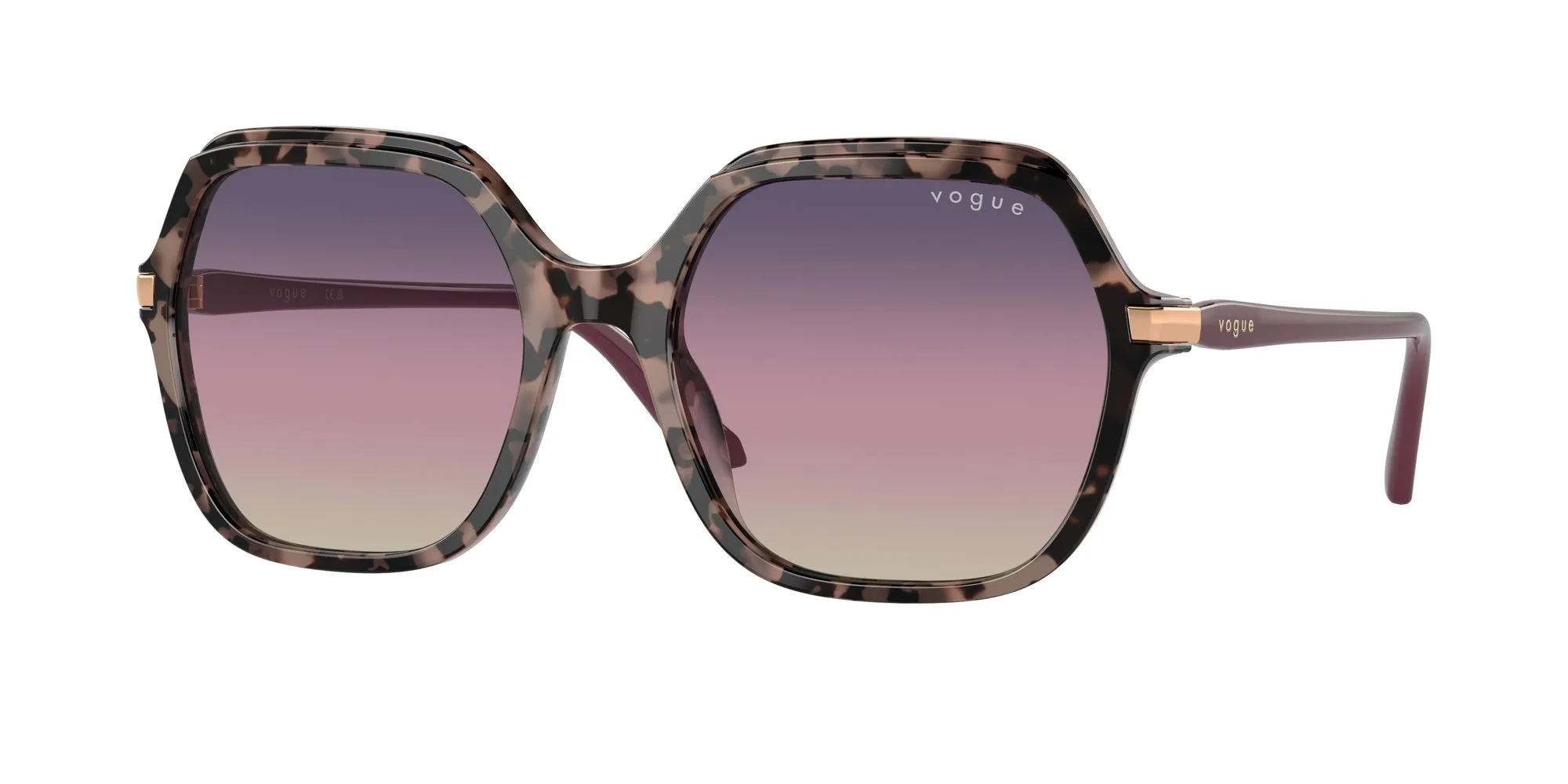 VOGUE EYEWEAR VO5561S 3150U6 Occhiali da sole Acetato Tartaruga Marrone Squadrata Normale Sfumato - immagine 1