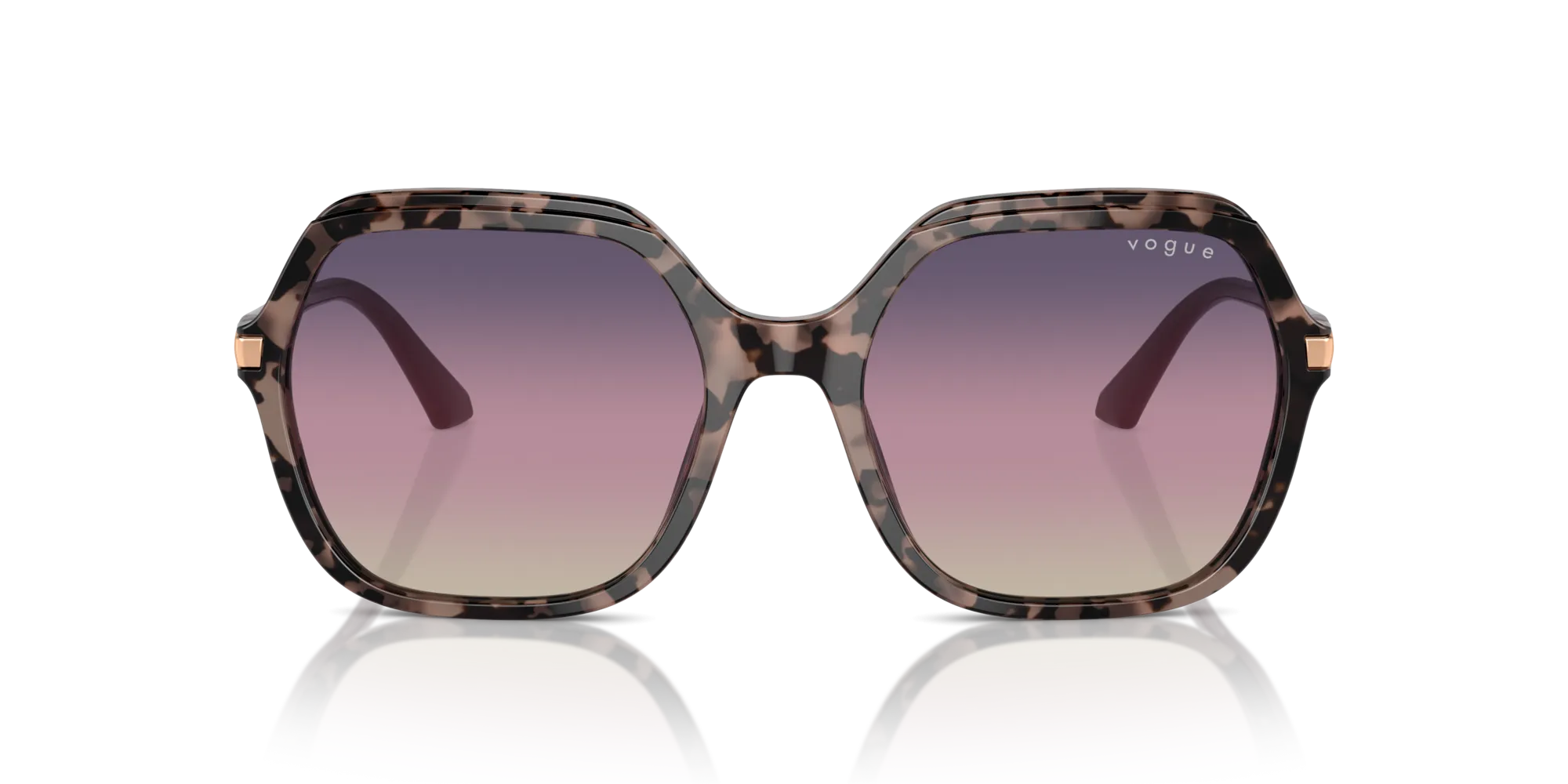 VOGUE EYEWEAR VO5561S 3150U6 Occhiali da sole Acetato Tartaruga Marrone Squadrata Normale Sfumato - immagine 3