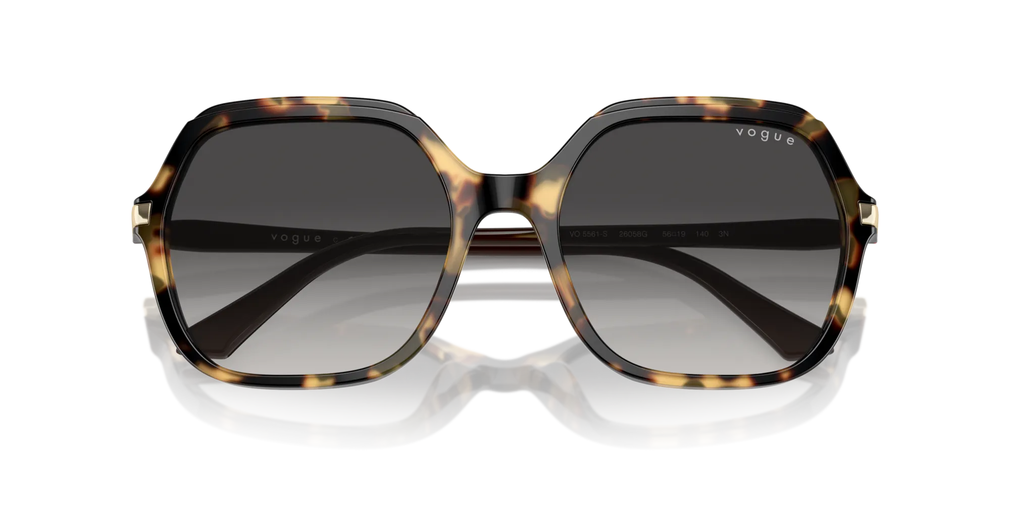 VOGUE EYEWEAR VO5561S 26058G Occhiali da sole Acetato Tartaruga Grigio Squadrata Normale Sfumato - immagine 2