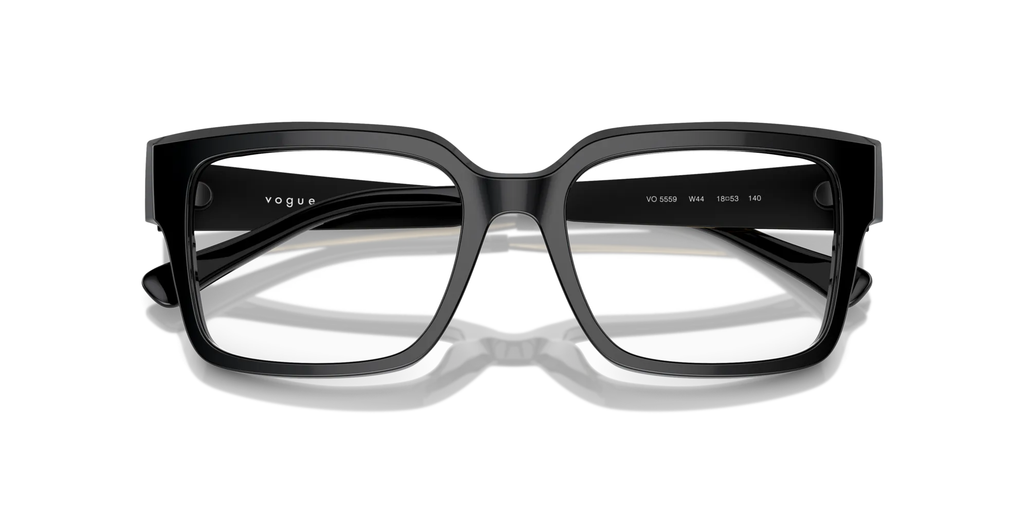 VOGUE EYEWEAR VO5559 W44 Montature da vista Acetato Nero Trasparente Pillow Normale - immagine 2