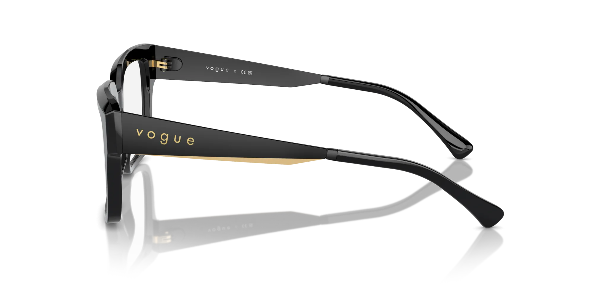 VOGUE EYEWEAR VO5559 W44 Montature da vista Acetato Nero Pillow Normale - immagine 4