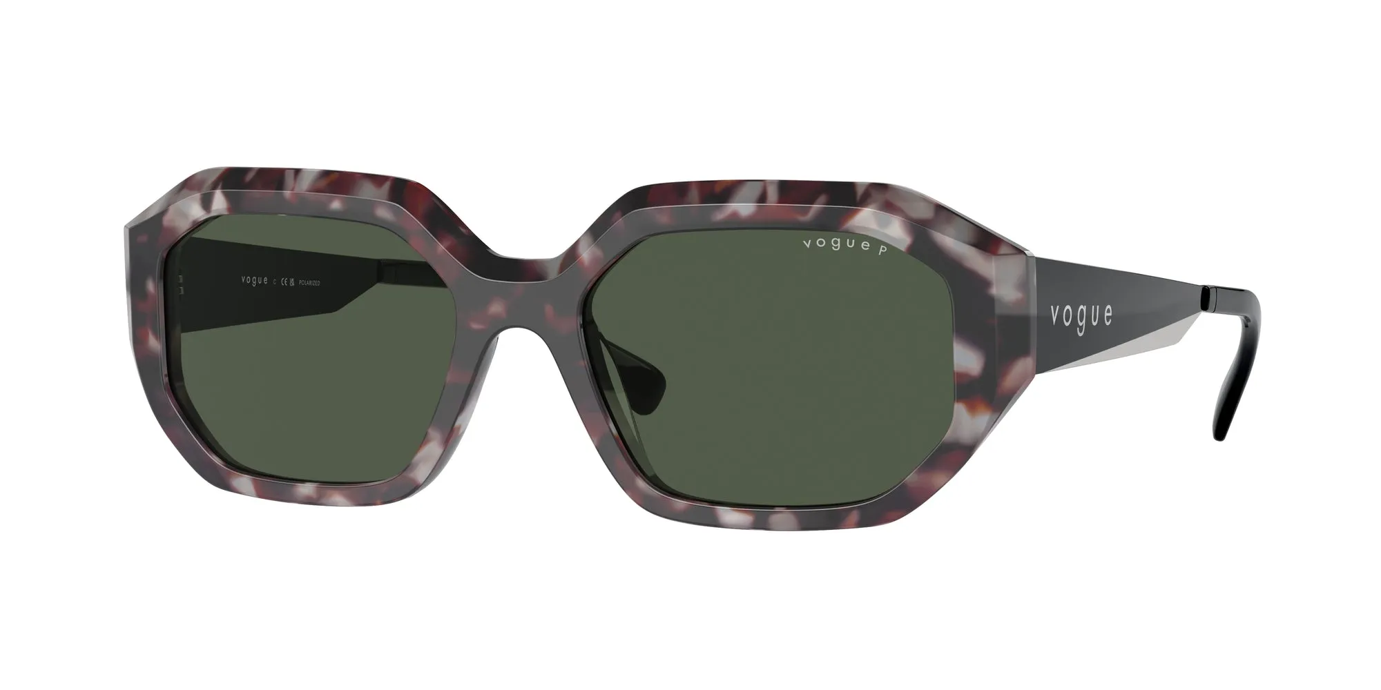 VOGUE EYEWEAR VO5554S 31499A Occhiali da sole Acetato Grigio Verde Geometrica Polarizzata - immagine 1