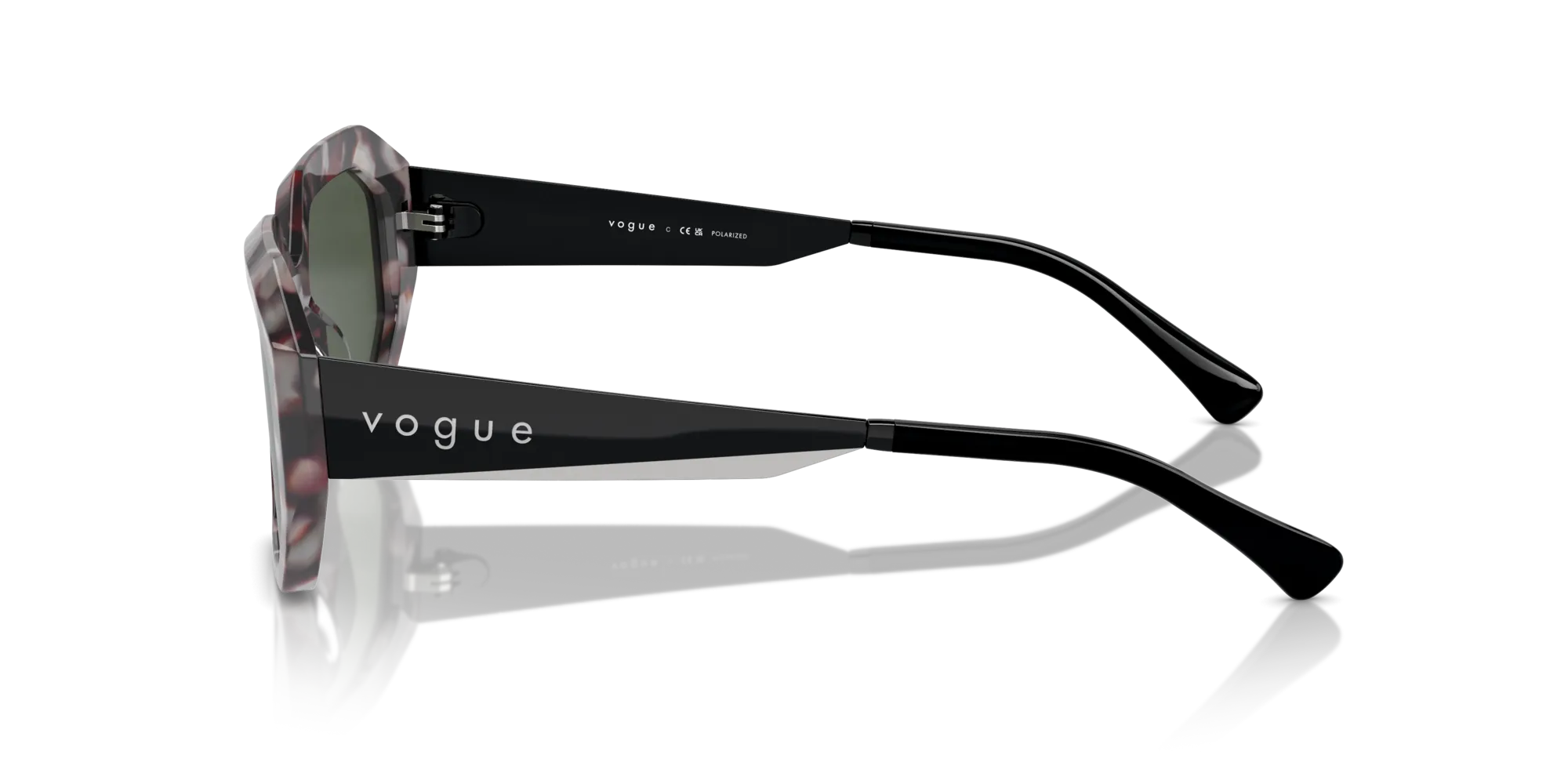 VOGUE EYEWEAR VO5554S 31499A Occhiali da sole Acetato Grigio Verde Geometrica Polarizzata - immagine 4
