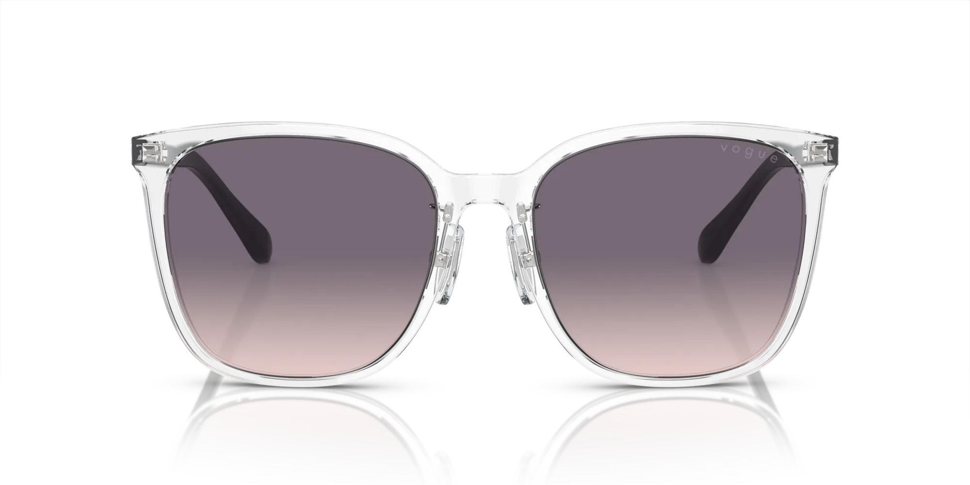 VOGUE EYEWEAR VO5537SD W74536 Occhiali da sole Acetato Trasparente Rosa Squadrata Normale Sfumato - immagine 3