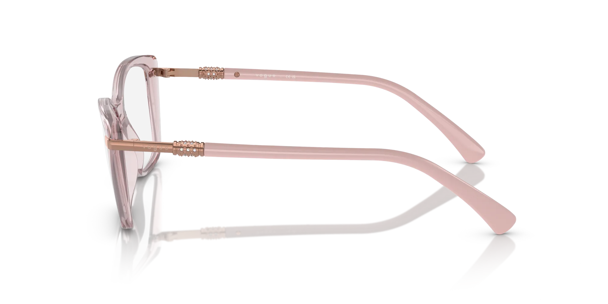 VOGUE EYEWEAR VO5487B 2942 Montature da vista Iniettato Rosa Farfalla Normale - immagine 4