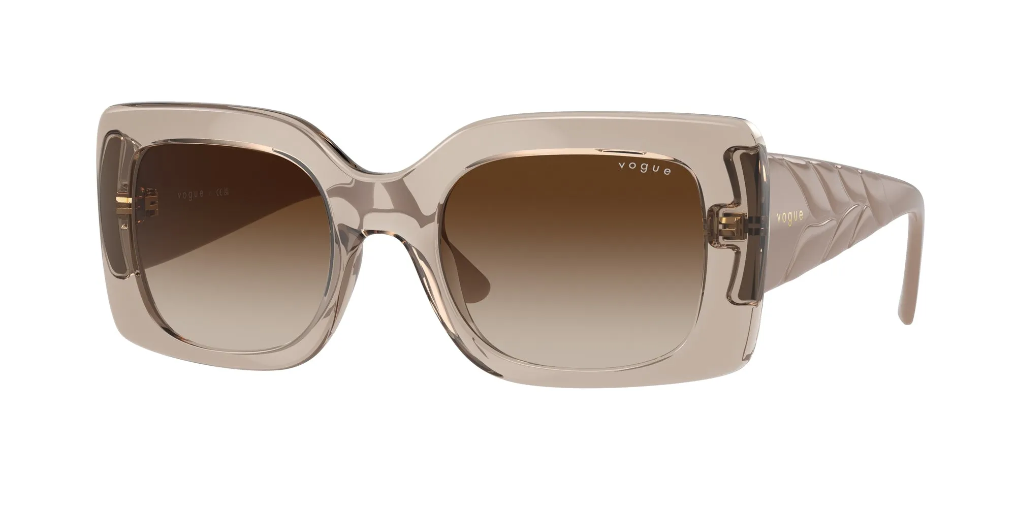 VOGUE EYEWEAR VO5481S 299013 Occhiali da sole Iniettato Marrone Marrone Squadrata Normale Sfumato - immagine 1
