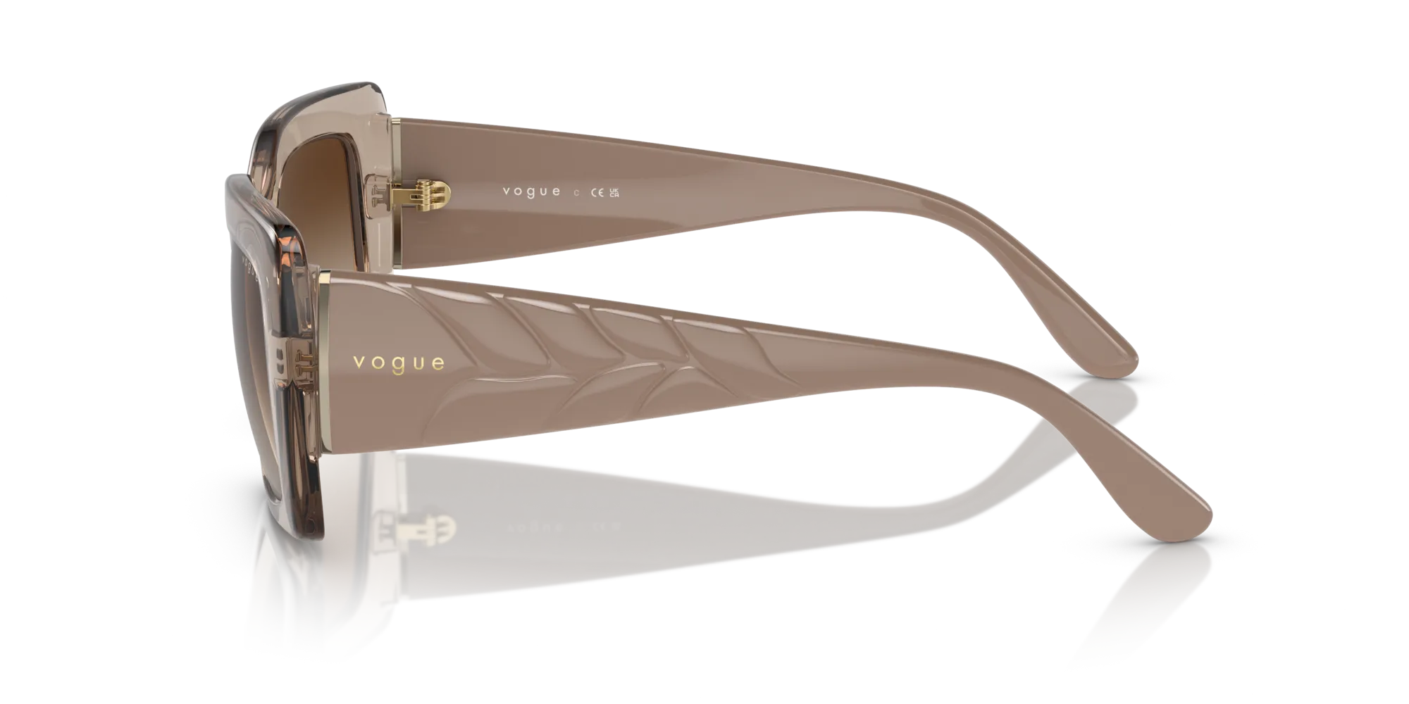 VOGUE EYEWEAR VO5481S 299013 Occhiali da sole Iniettato Marrone Marrone Squadrata Normale Sfumato - immagine 4