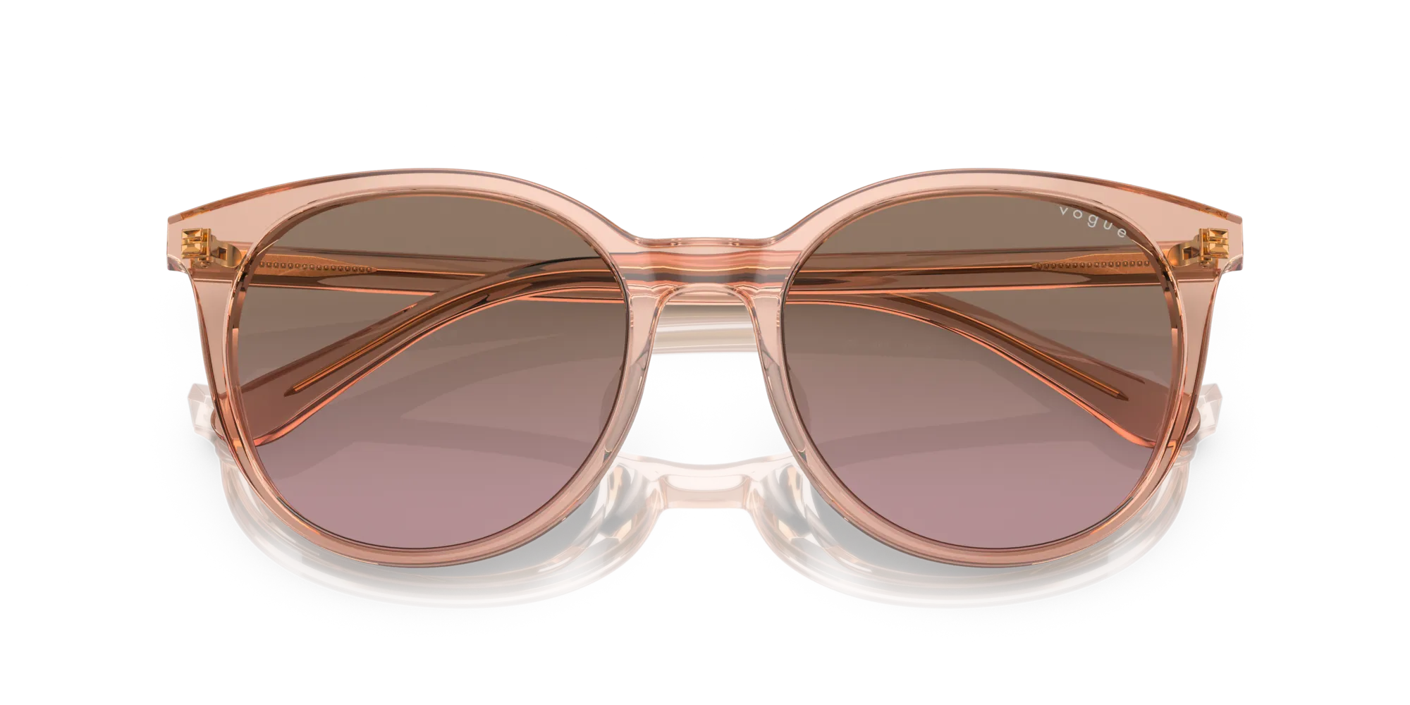 VOGUE EYEWEAR VO5468SD 295414 Occhiali da sole Acetato Rosa Marrone Rotonda Normale Sfumato - immagine 2