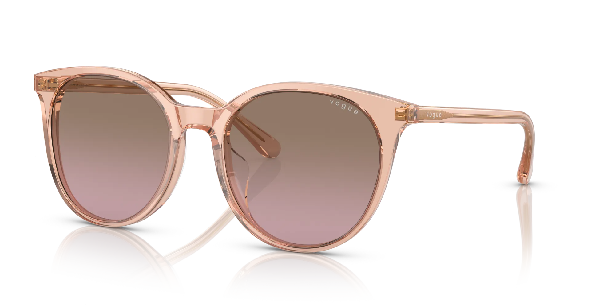 VOGUE EYEWEAR VO5468SD 295414 Occhiali da sole Acetato Rosa Marrone Rotonda Normale Sfumato - immagine 4