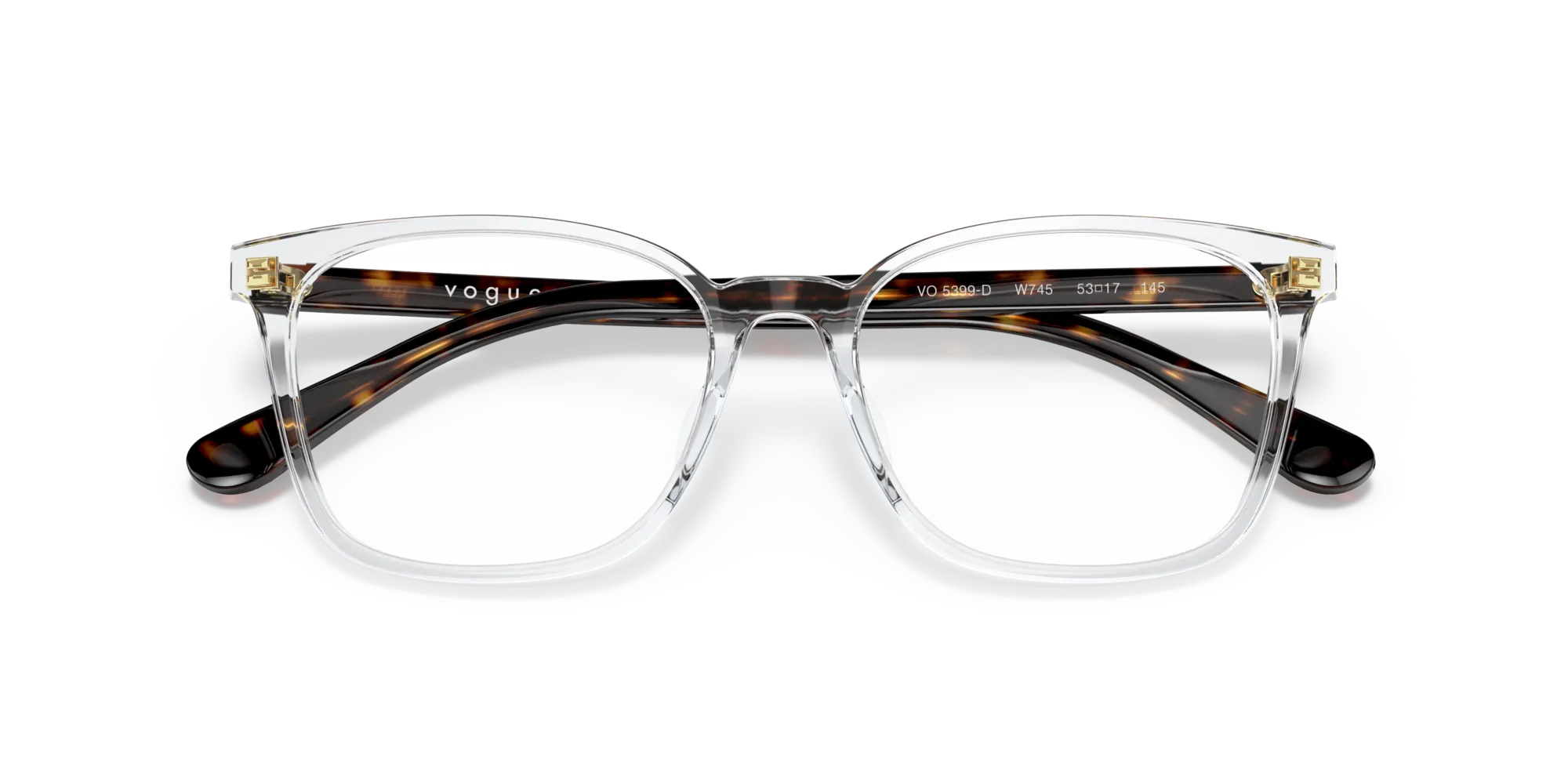 VOGUE EYEWEAR VO5399D W745 Montature da vista Acetato Trasparente Squadrata Normale - immagine 2
