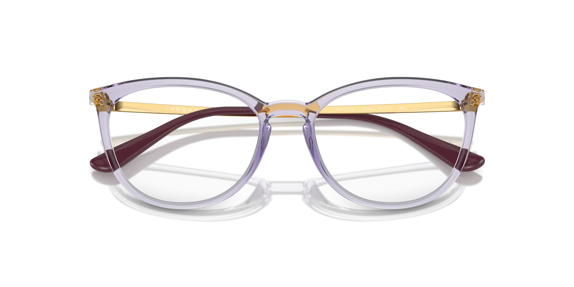 VOGUE EYEWEAR VO5276 2745 Montature da vista Iniettato Viola Cat Eye Normale - immagine 2