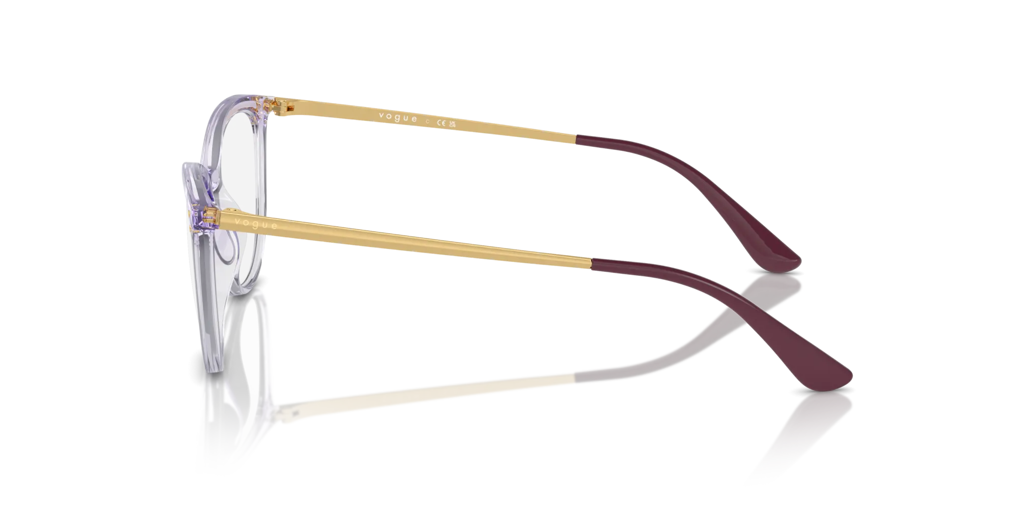 VOGUE EYEWEAR VO5276 2745 Montature da vista Iniettato Viola Cat Eye Normale - immagine 4