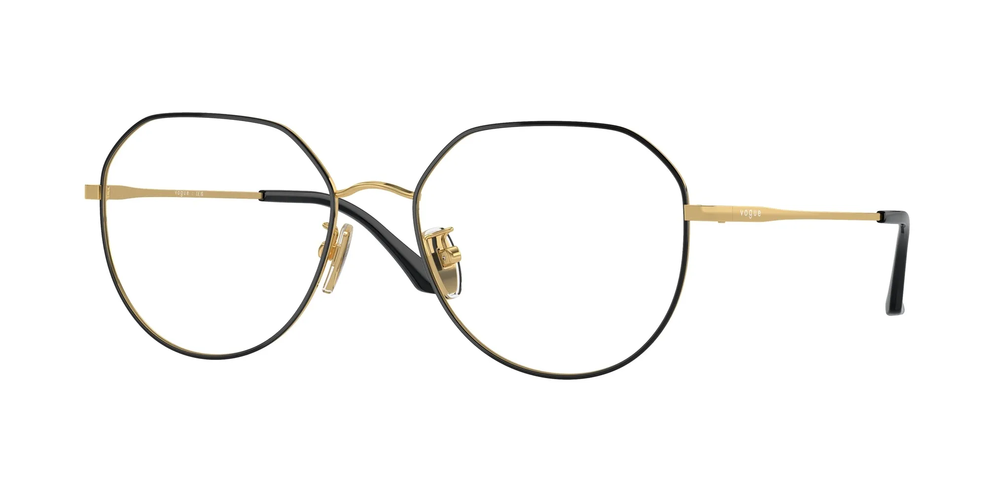 VOGUE EYEWEAR VO4301D 352 Montature da vista Metallo Nero Geometrica Normale - immagine 1